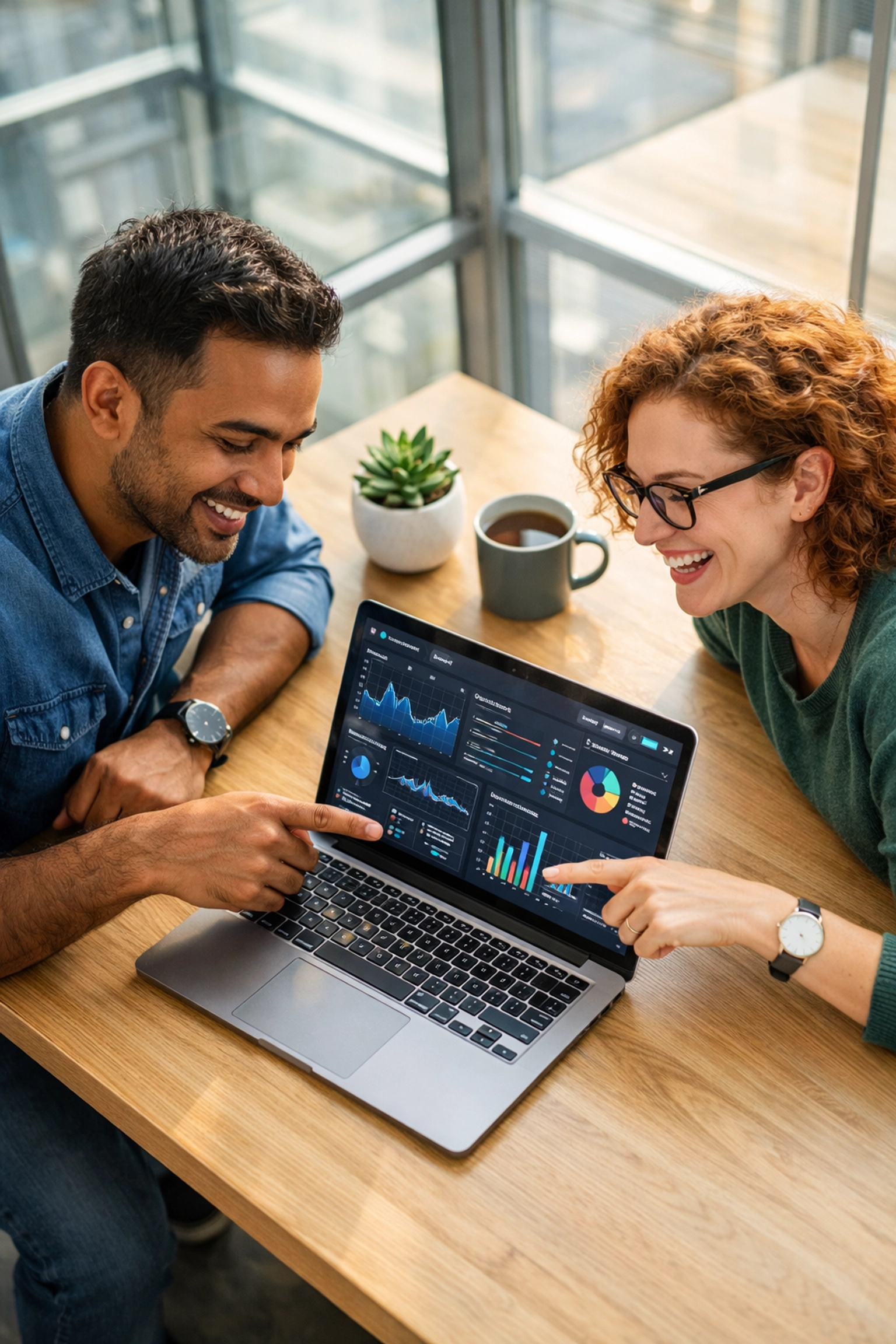 IT professionals collaborating on a ServiceNow ITOM and ITAM integration dashboard to drive business ROI.