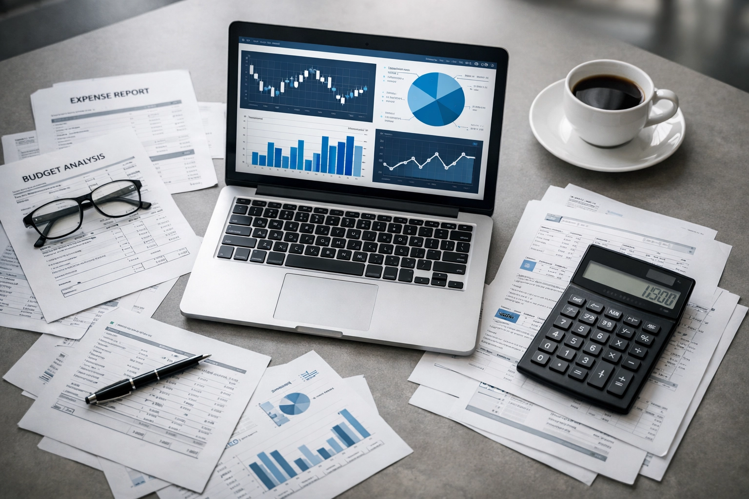 Financial analysis of IT staffing costs versus full-time employee expenses on office desk