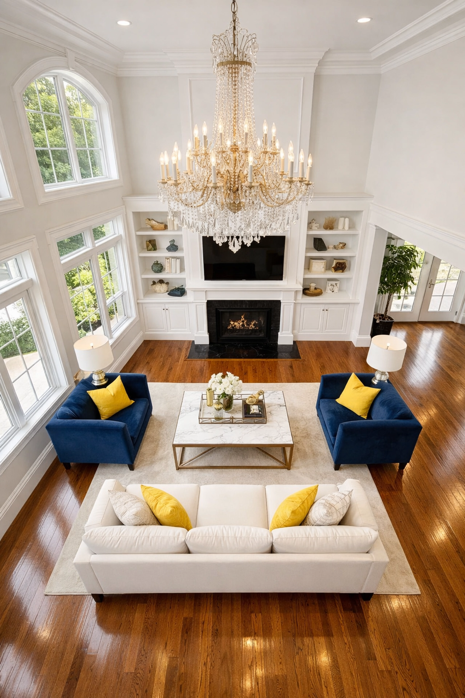 Luxury living room in Westborough highlighting a thorough deep cleaning Westborough project.