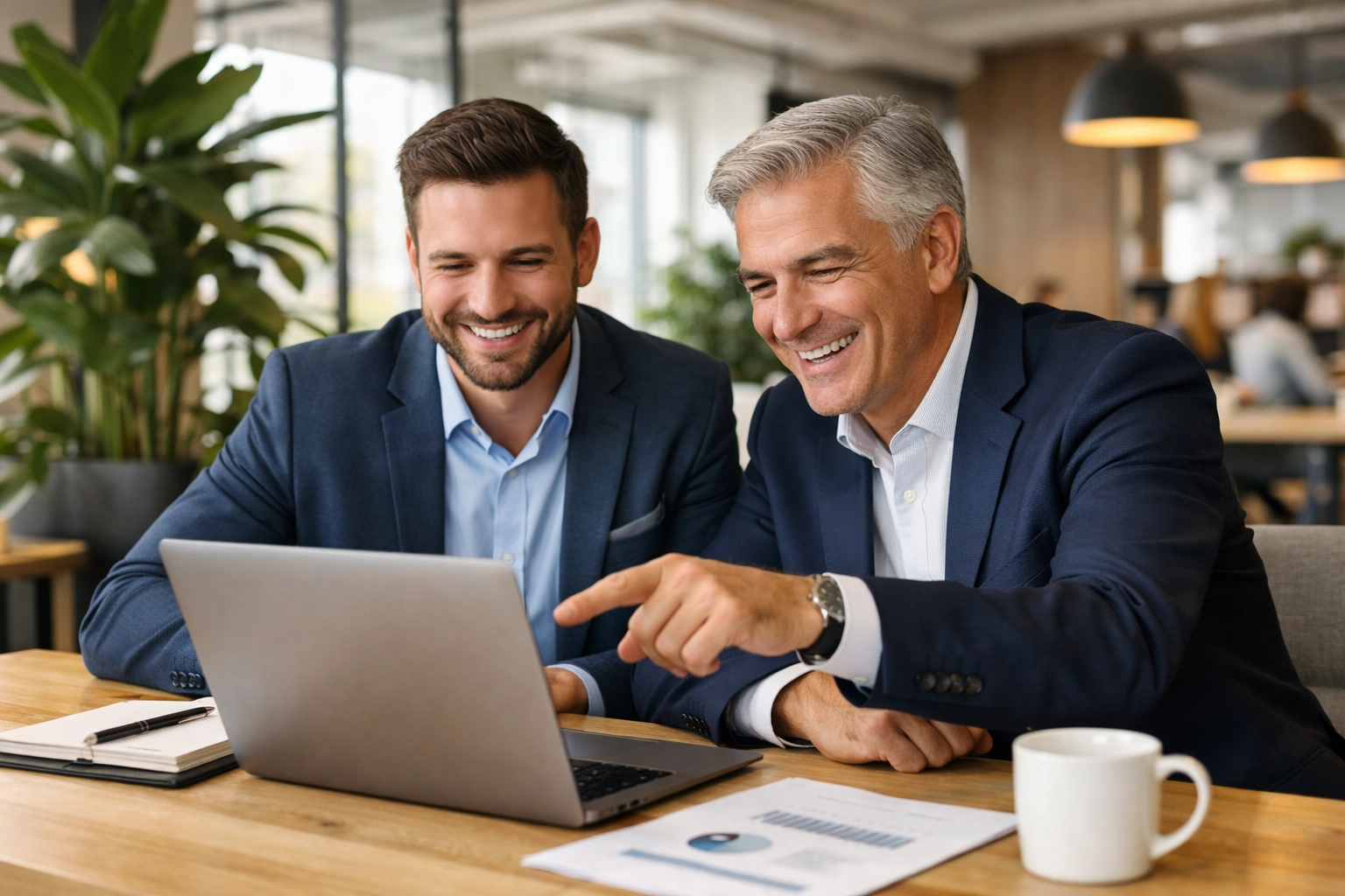 A business executive and ServiceNow consulting partner collaborating on a platform implementation strategy.