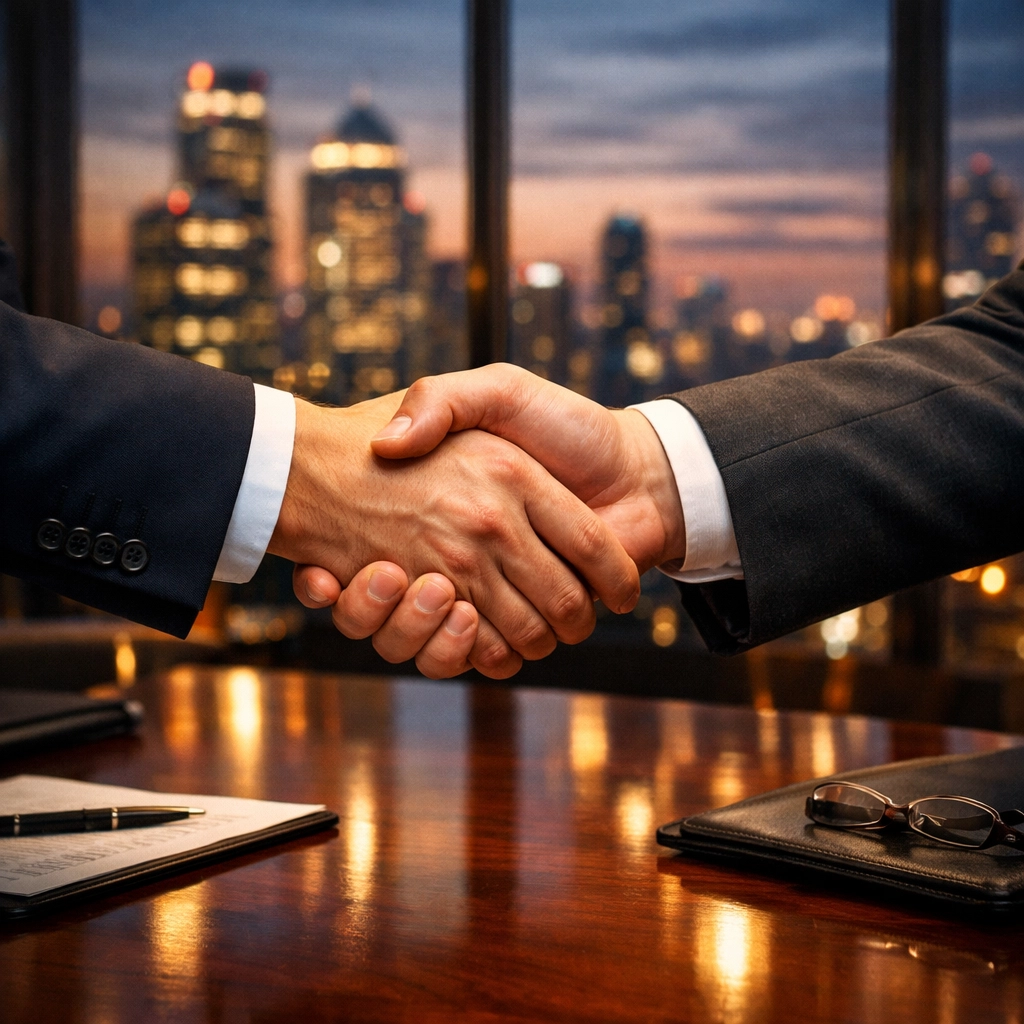 Business handshake representing a strong partnership with a ServiceNow implementation partner.