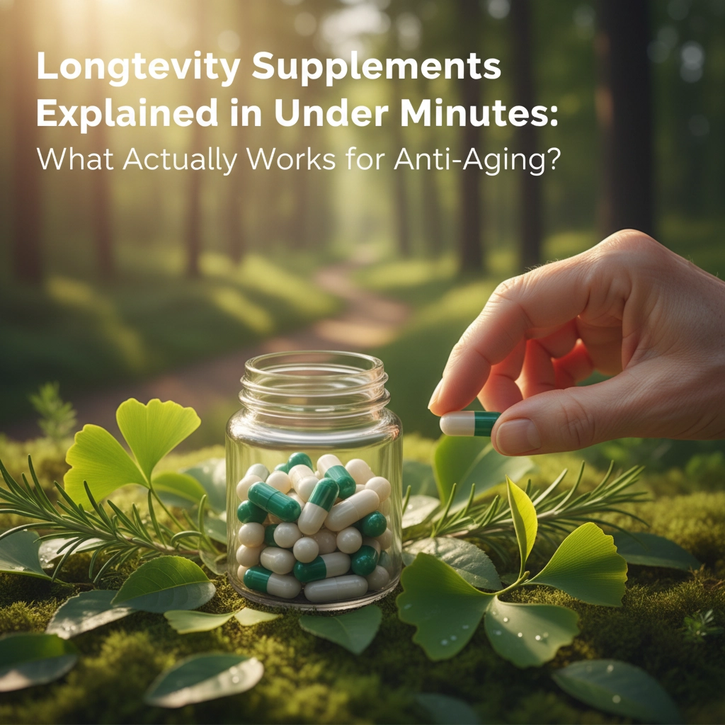 Longevity Supplements Explained in Under 3 Minutes: What Actually Works for Anti-Aging?
