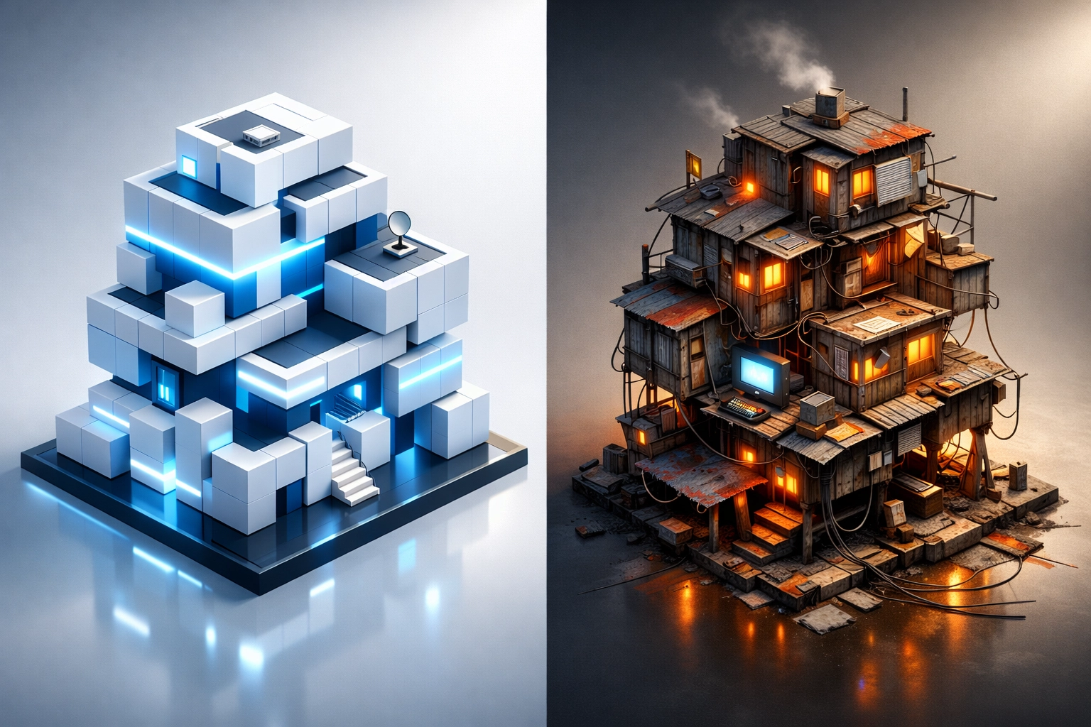 ServiceNow implementation comparison: clean configuration vs technical debt from over-customization