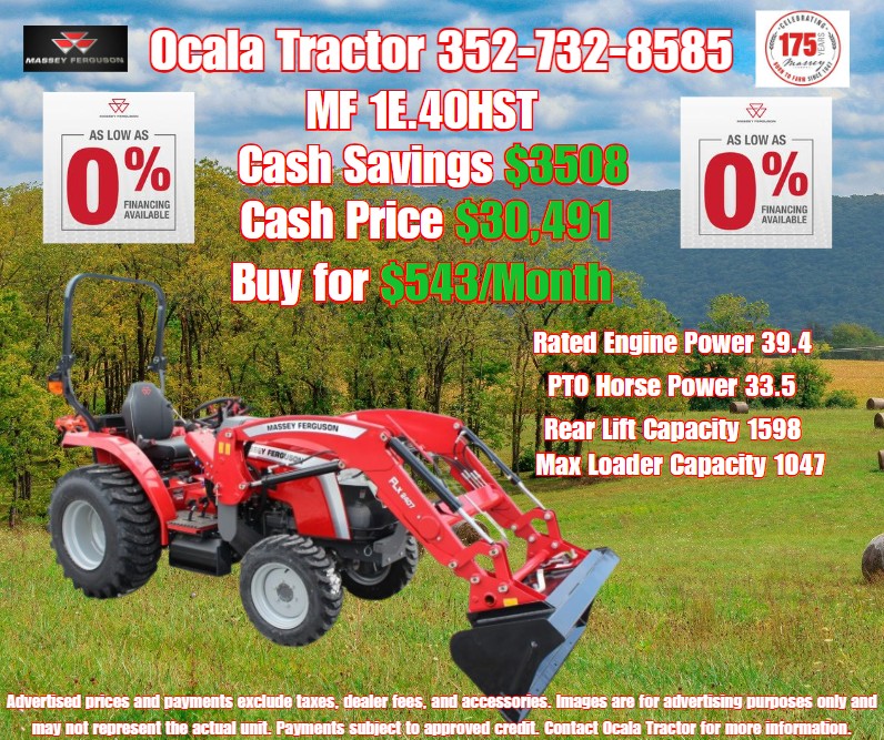 Massey Ferguson 1E.40HST compact tractor with loader