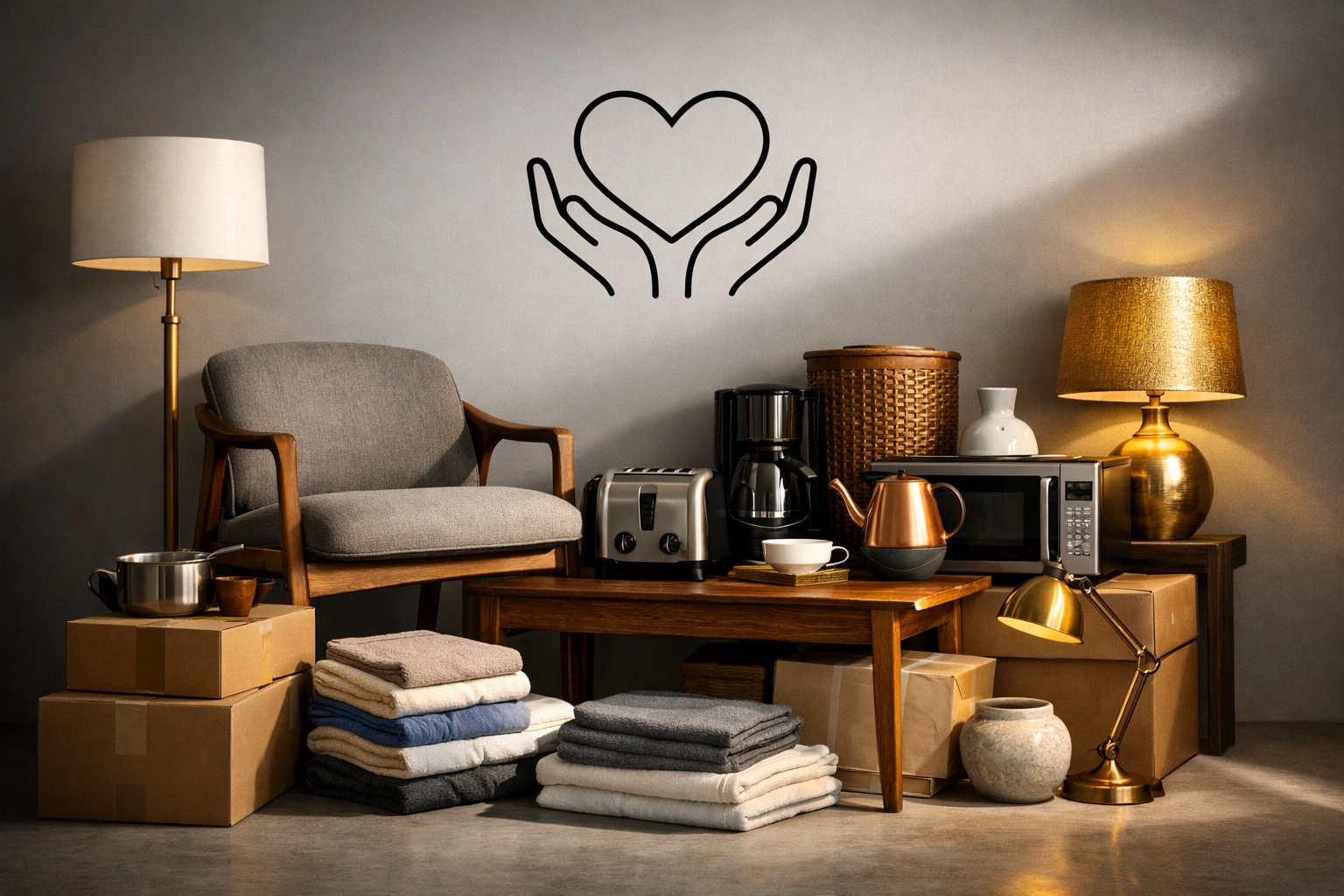 Quality furniture and household items prepared for donation to Furniture Bank of Central Ohio