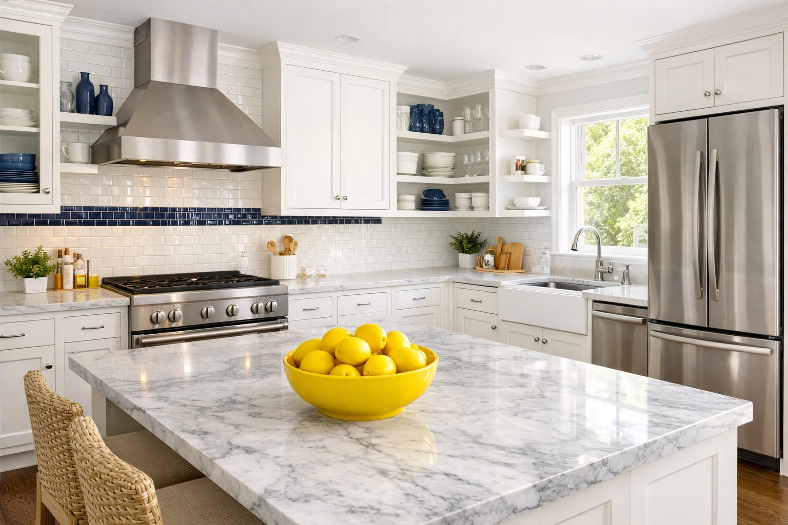 Pristine white kitchen in a Worcester home after a professional Move-In Cleaning Worcester service.