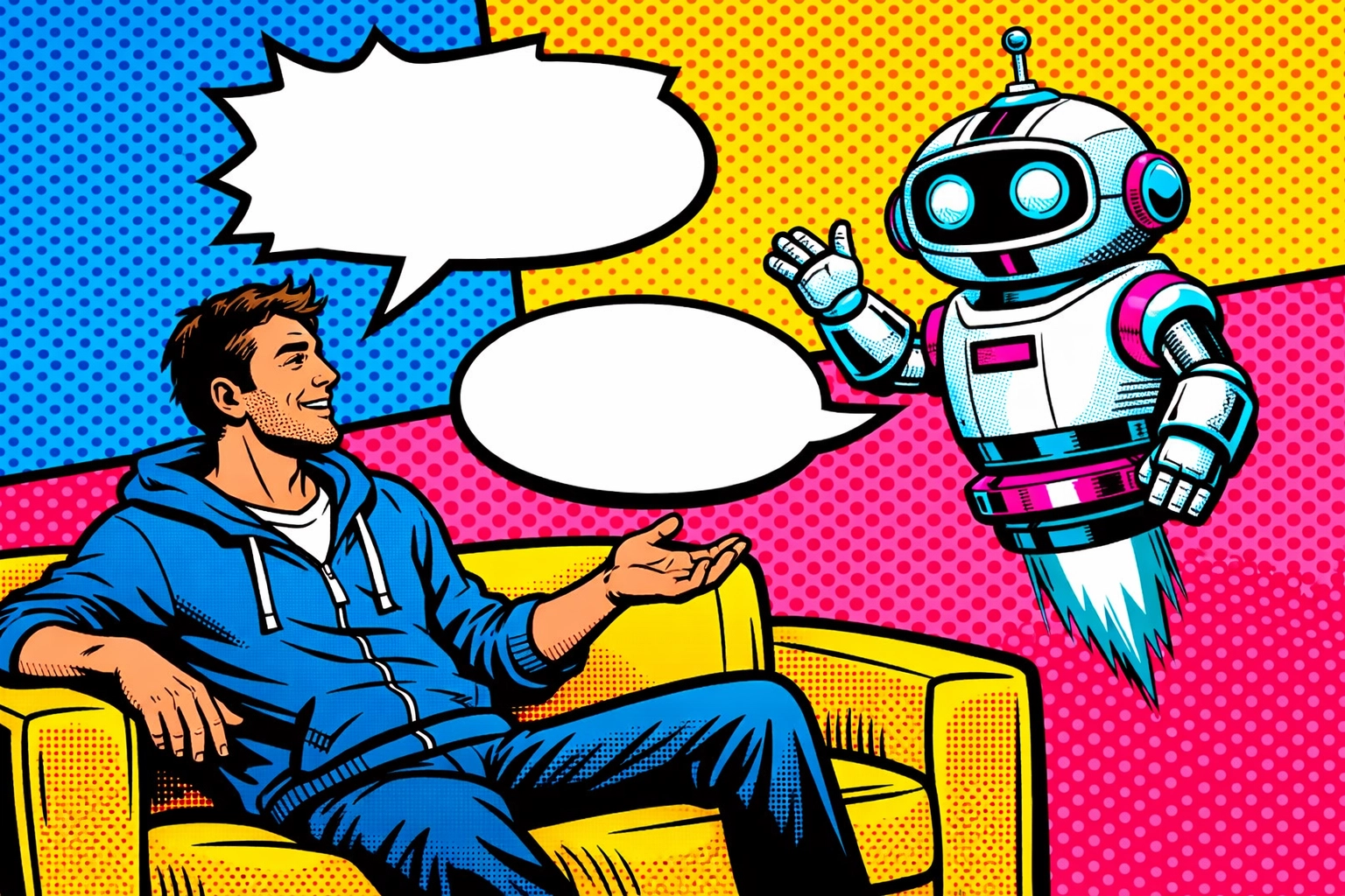 A business owner relaxes as an AI virtual assistant for business handles administrative tasks and workflows.