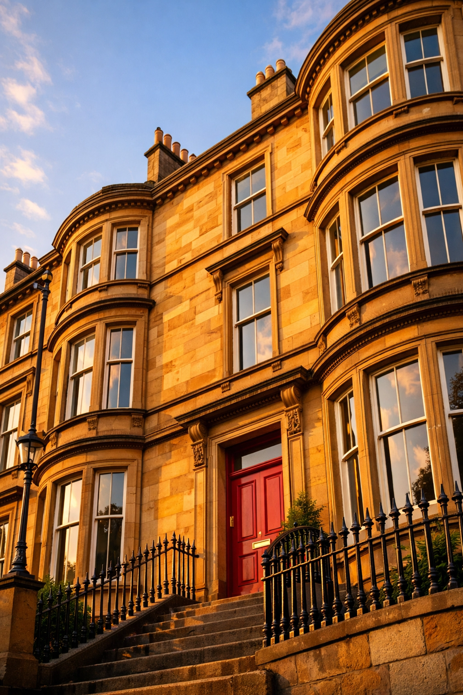 Traditional Scottish tenement building in Glasgow West End for first time buyers
