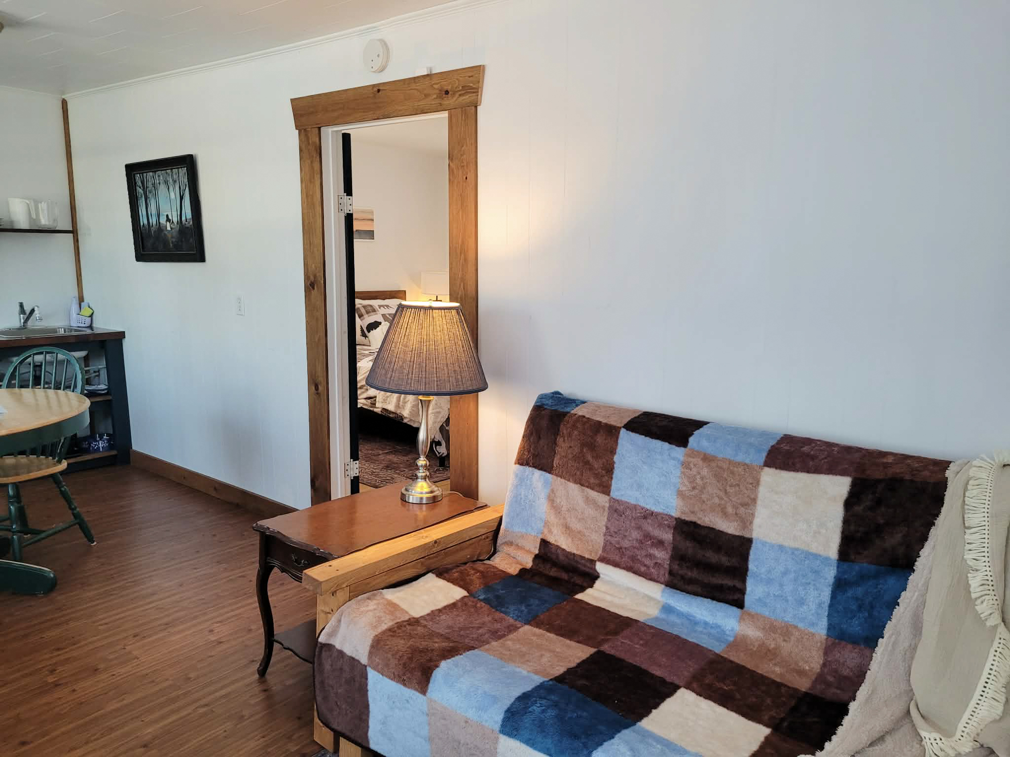 Cabin 3 Interior – Your cozy winter retreat at Mazinaw Lakeside RV Park & Campground