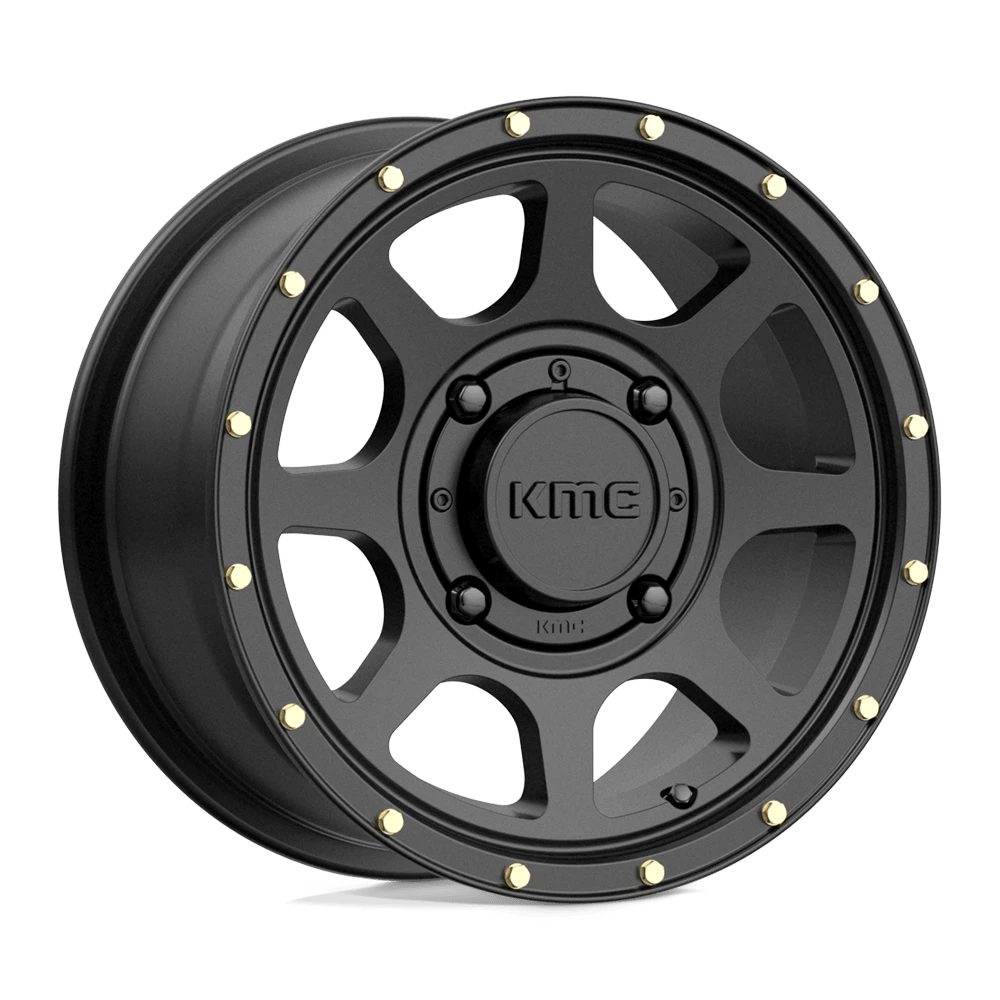 KMC matte black off-road wheel