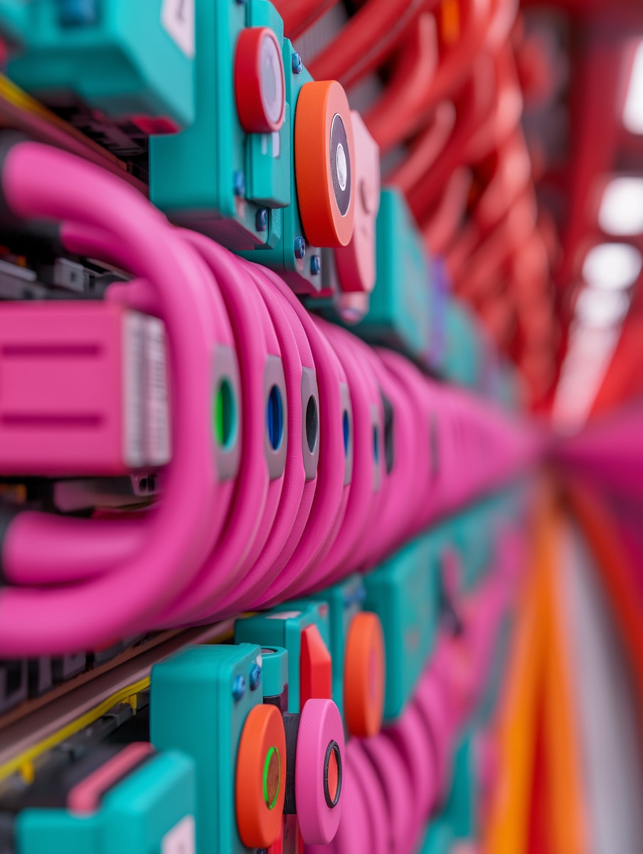 Cloud Infrastructure Cables Close-up