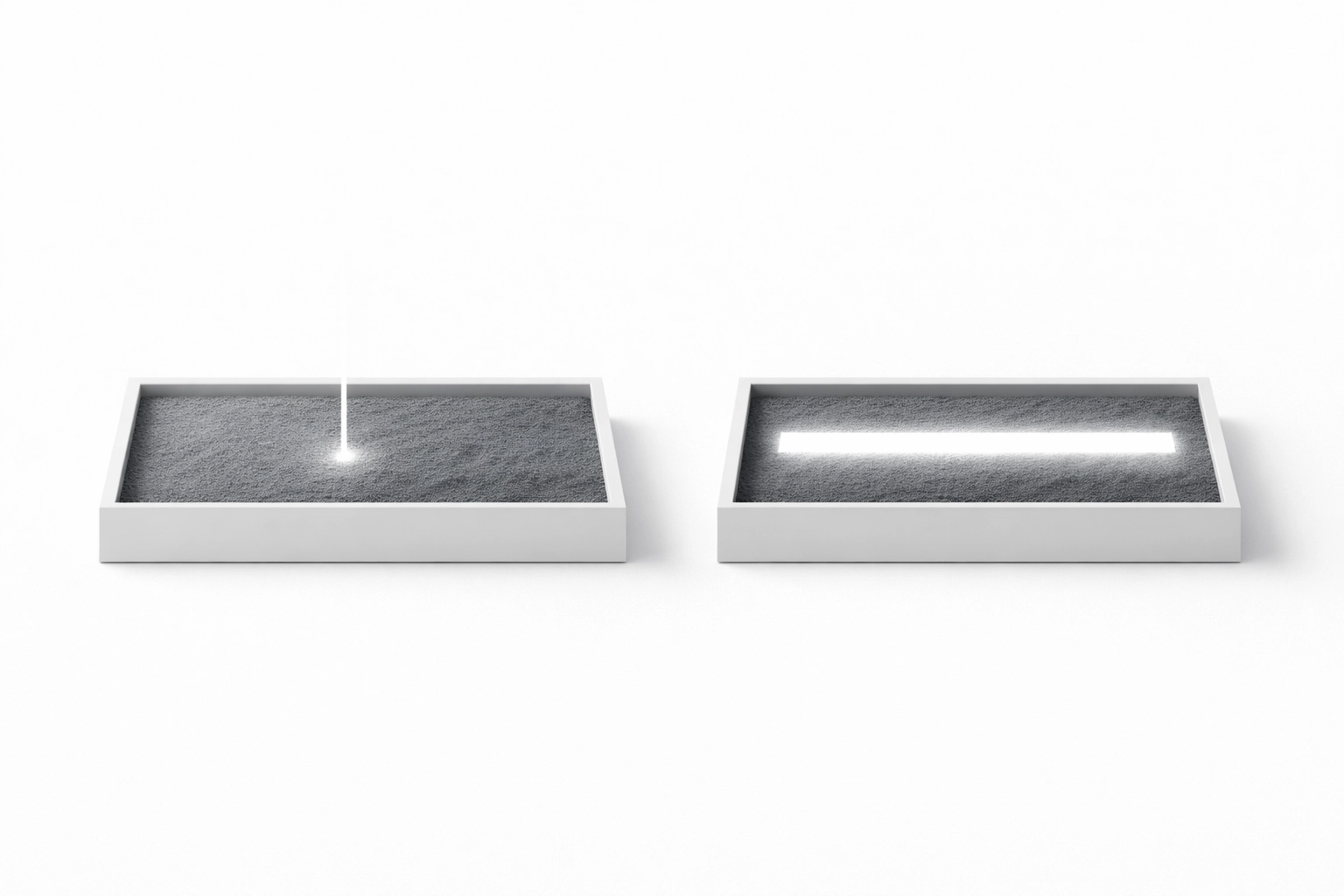 Comparison of SLS laser and MJF heat lamp fusion processes for 3D printing functional parts.