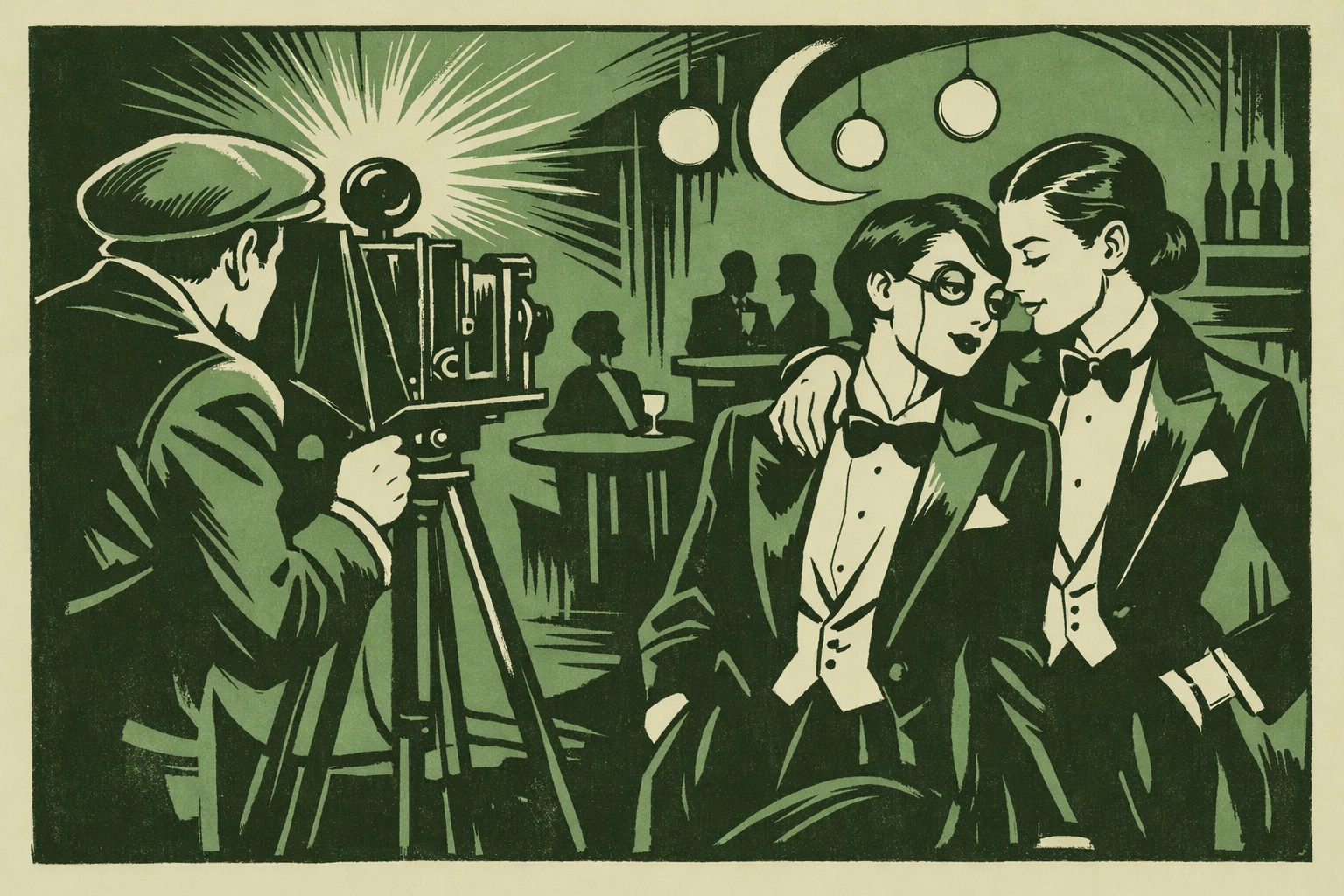 Brassaï photographing women at Le Monocle Paris in 1932, documenting lesbian visibility and culture