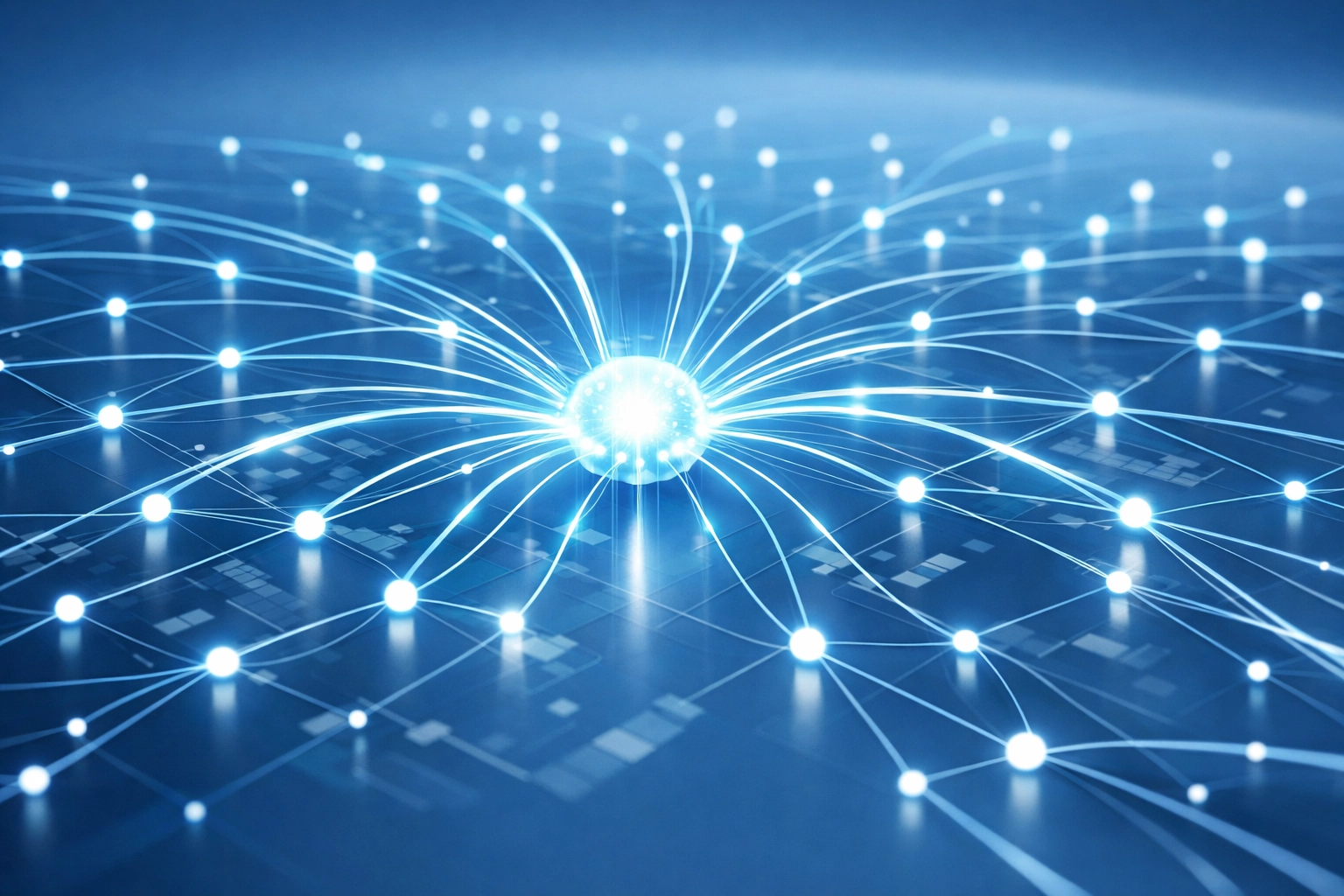 Centralized data network nodes illustrating the multi-location architecture of ChainHQ.