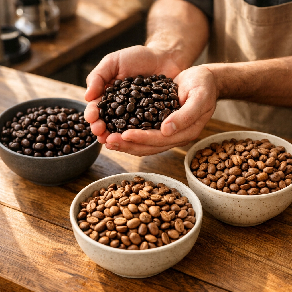 Comparing coffee bean origins for custom café blend development