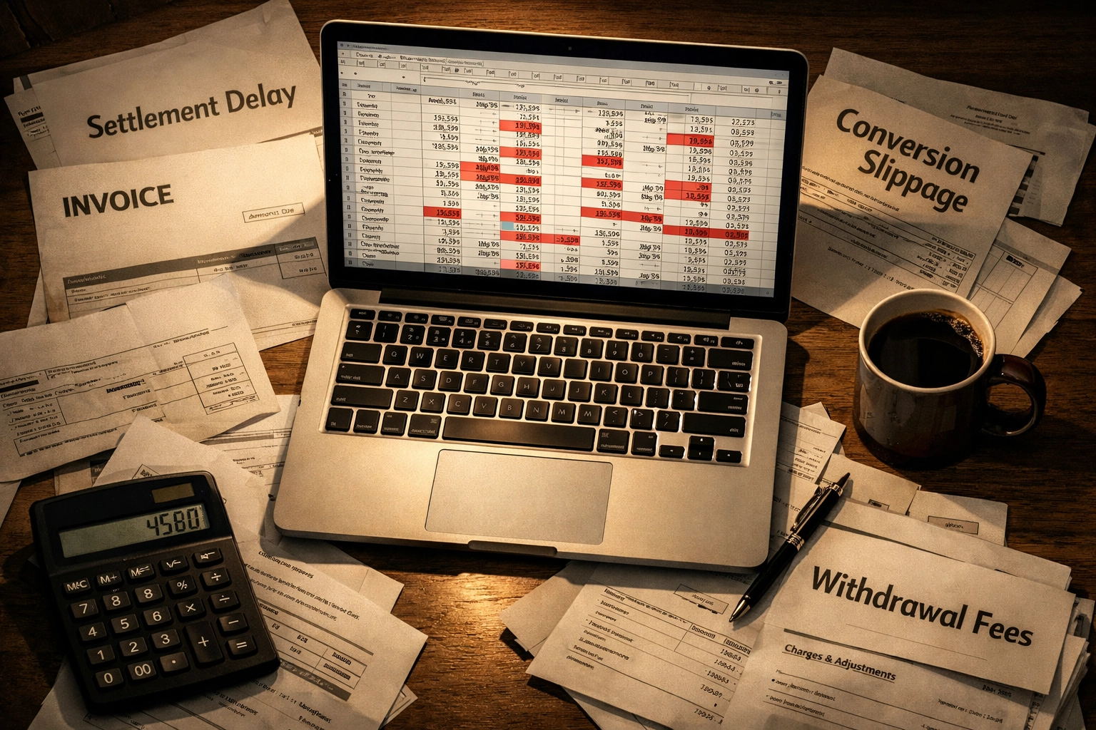 Hidden merchant payment processing costs including settlement delays and conversion fees