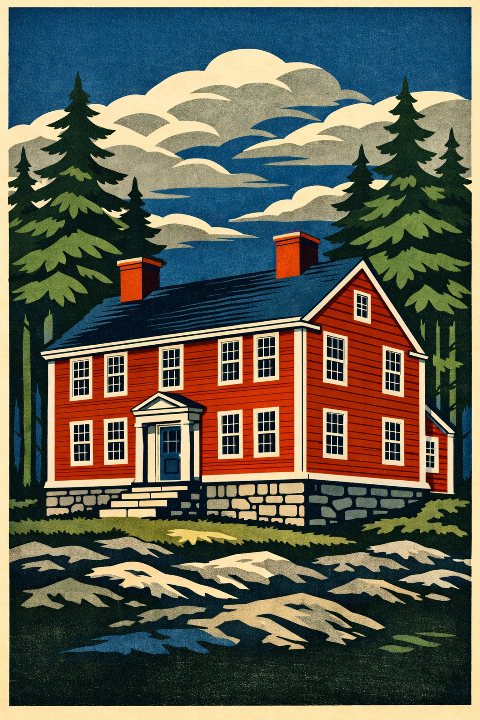 A classic New Hampshire colonial home protected by regular preventive maintenance.