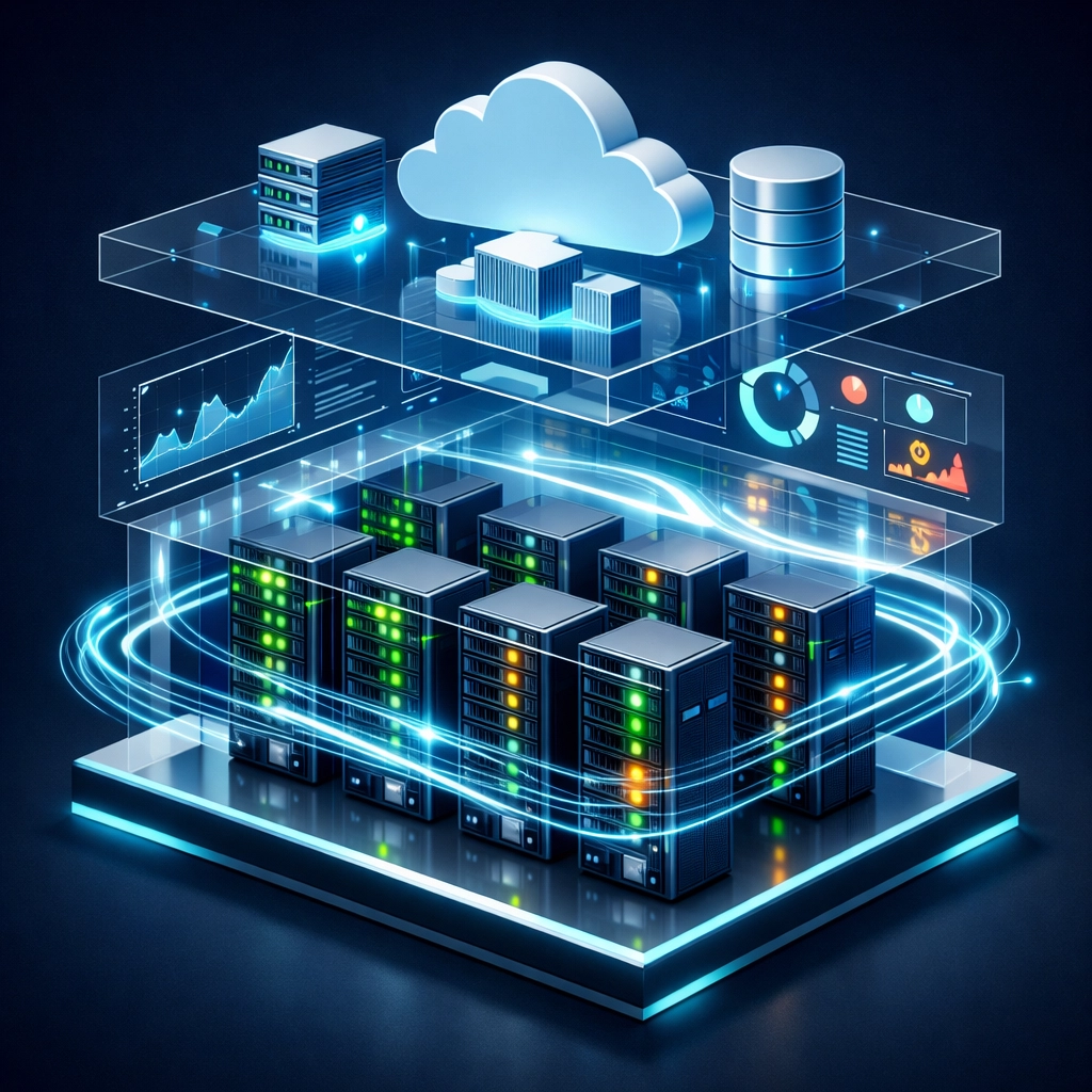 ITOM infrastructure monitoring system visualizing data center health scores and network connectivity