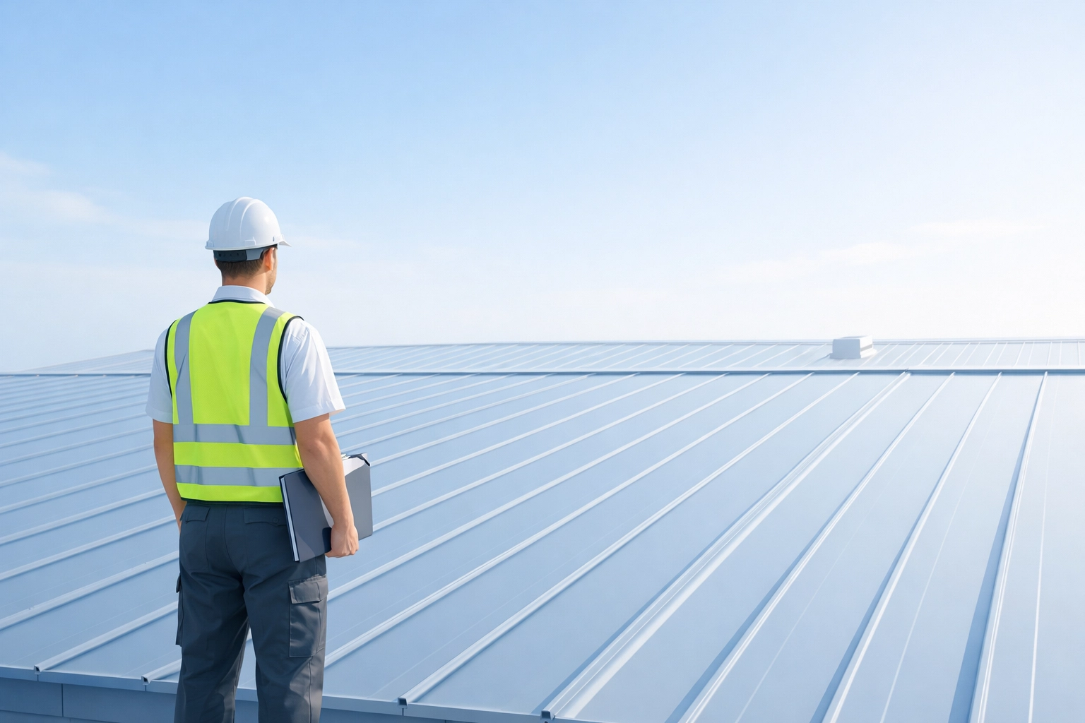 Professional roof inspection for a metal roof in Sydney's Northern Beaches.