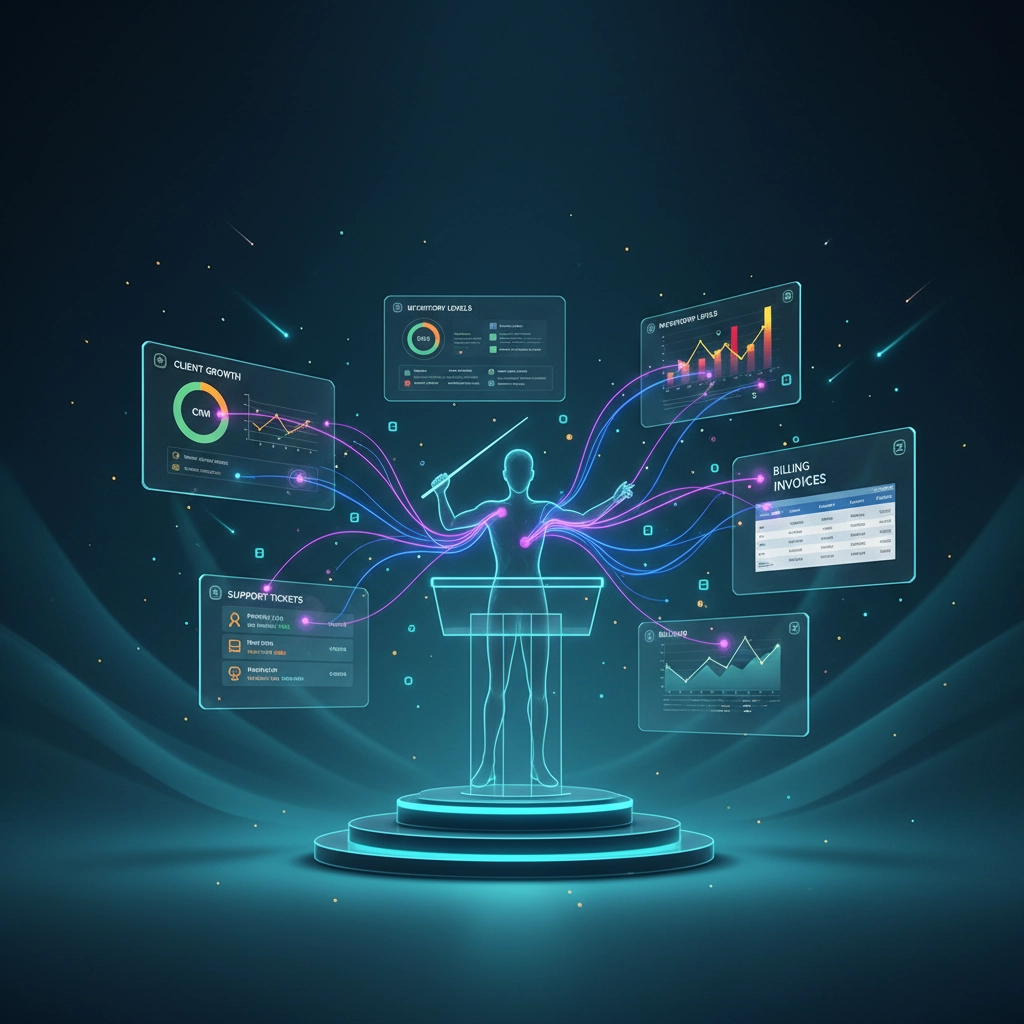 Workflow orchestration connecting multiple business systems