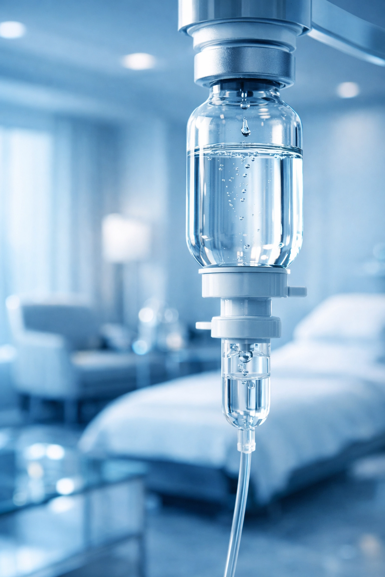 Modern IV infusion setup for professional NAD+ therapy protocols in a medical practice.