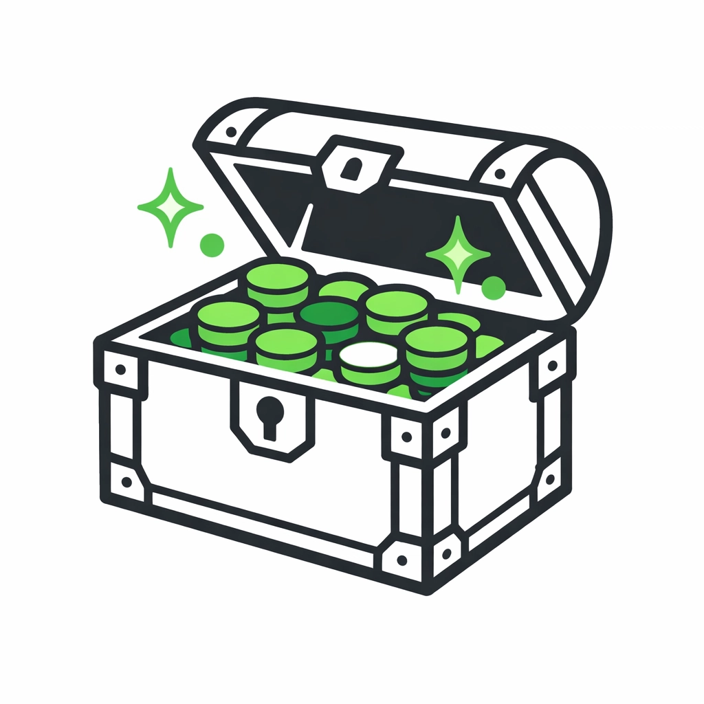 Value icon: treasure chest savings
