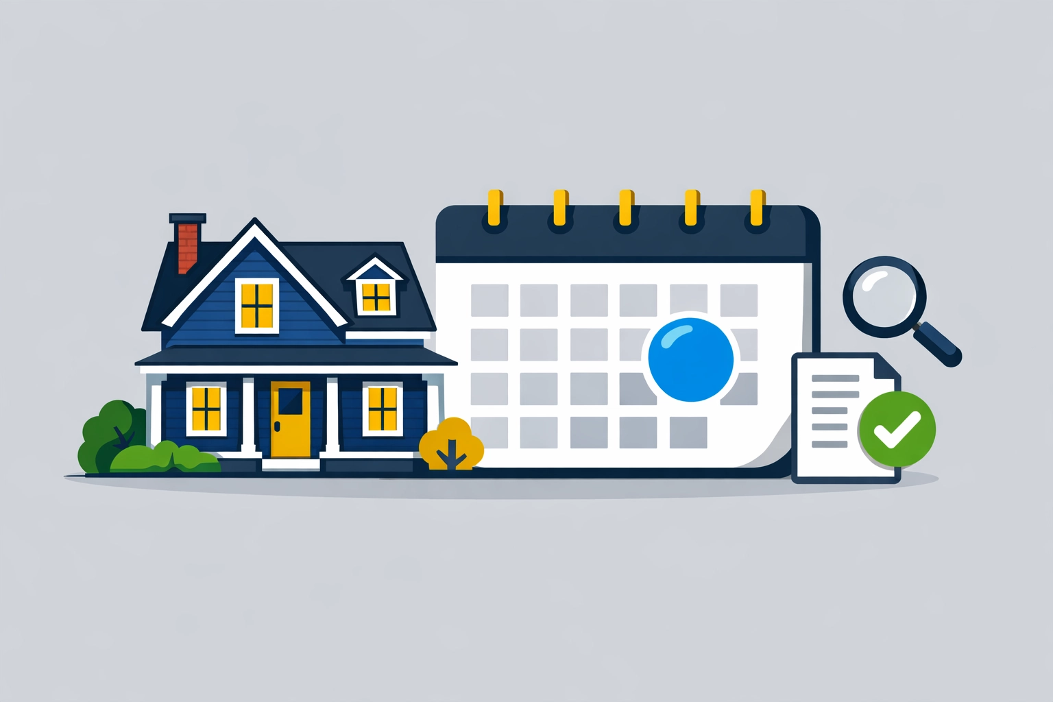 Graphic of a New Haven home and calendar for local tax preparation New Haven deadlines and property relief.