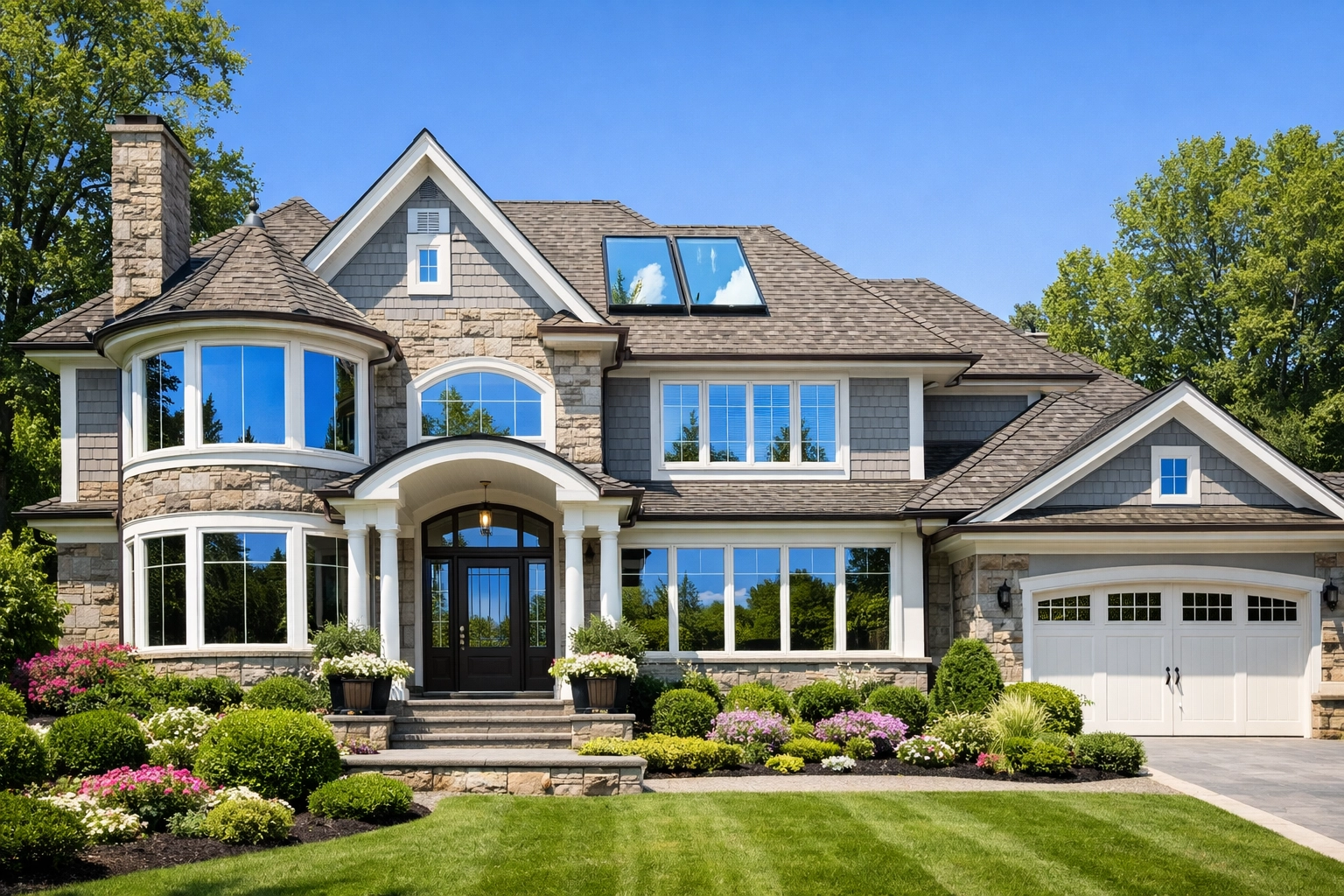 Expert window cleaning in Westchester NY for a luxury home with streak-free glass and skylights.