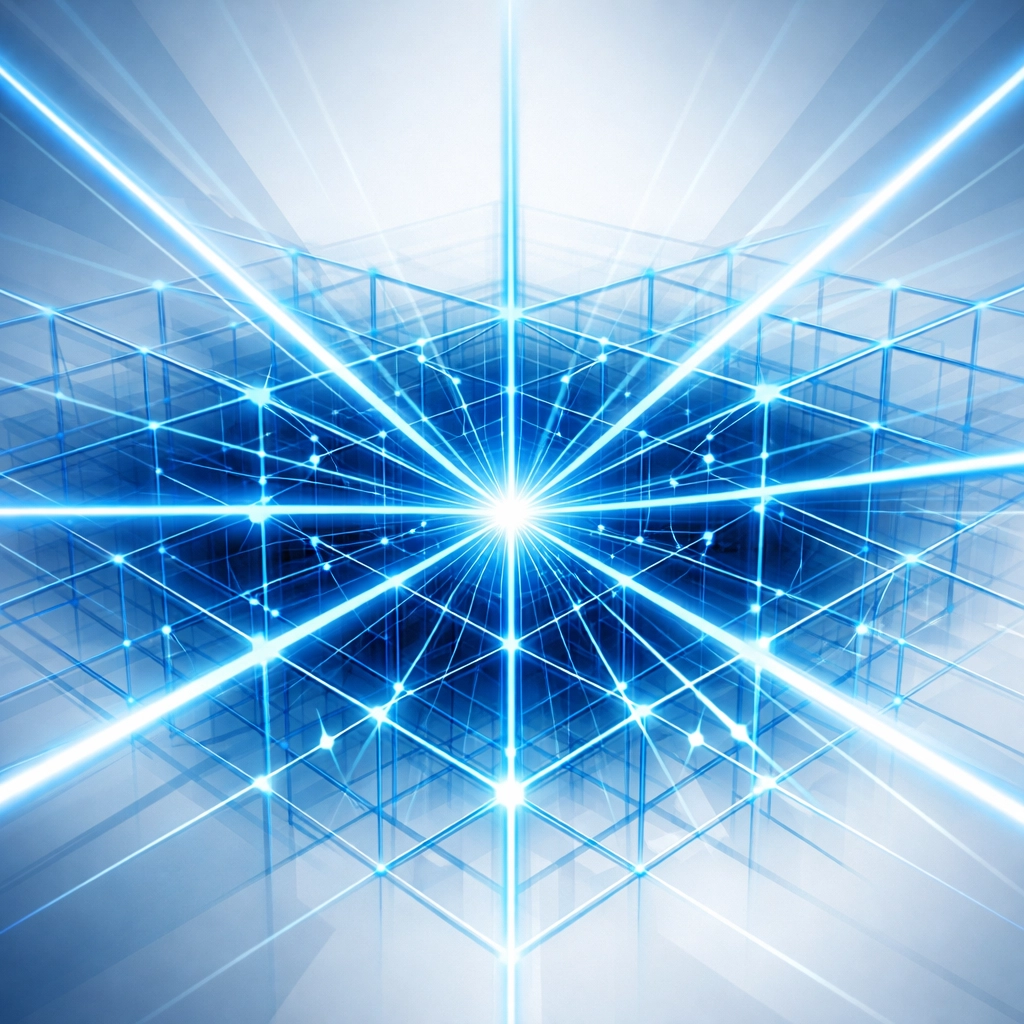 An intricate digital lattice representing an AI matching engine for secure document verification and onboarding.