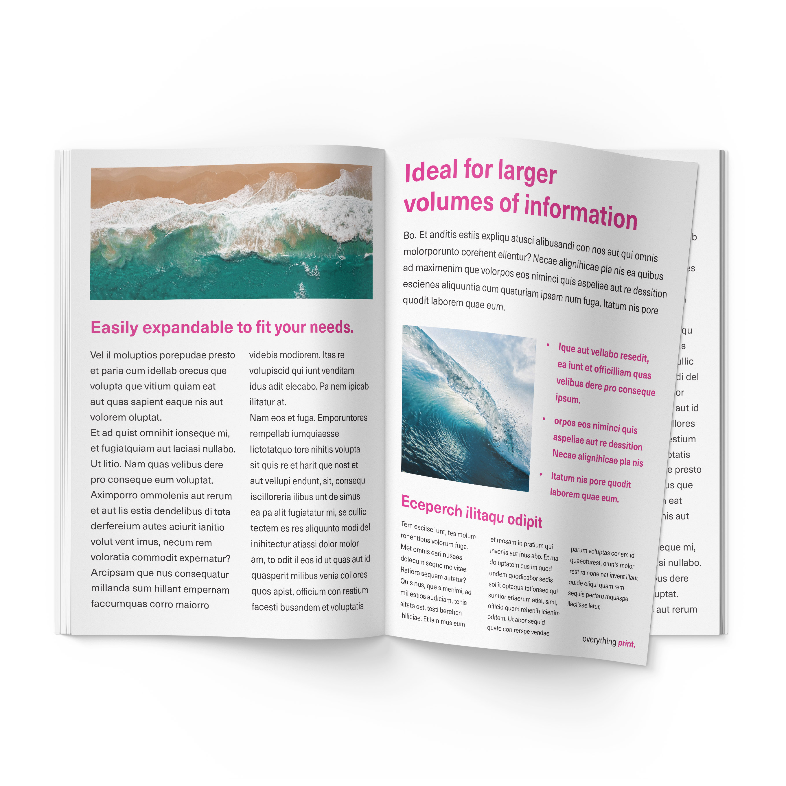 A high-quality, full-colour printed booklet