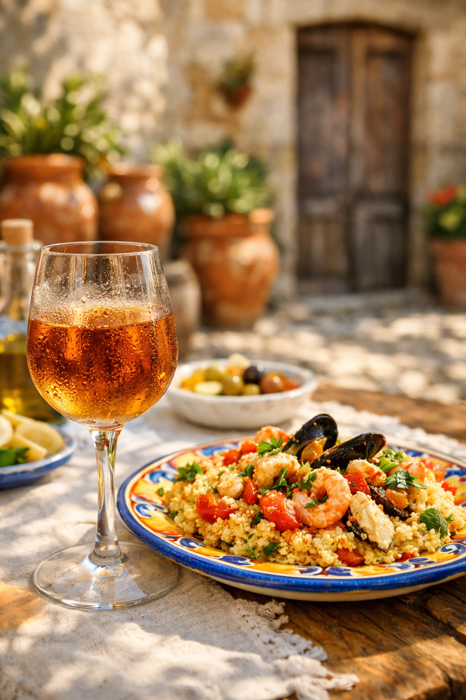 Traditional Trapanese seafood couscous and Marsala wine for Western Sicily travel 2027.