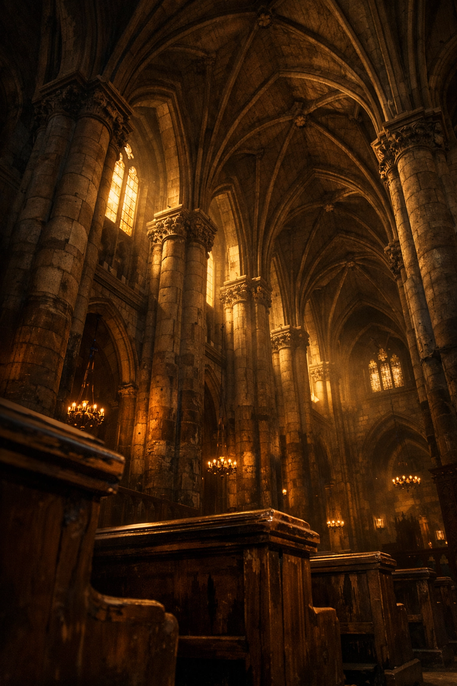 Cathedral interior with vaulted ceilings representing church accountability and strength