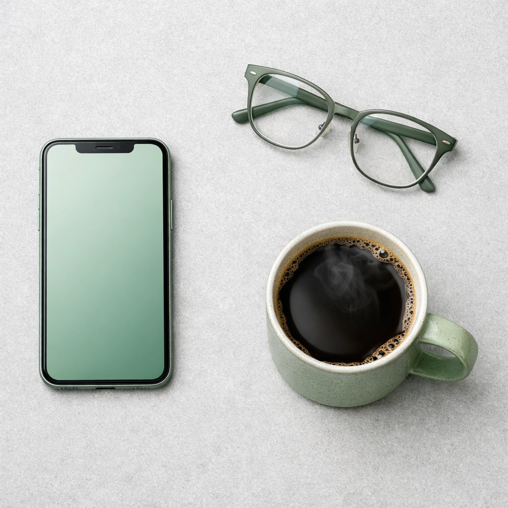 A clean desk showing a phone used to compare installment loans in Canada and payday loans in Vancouver.