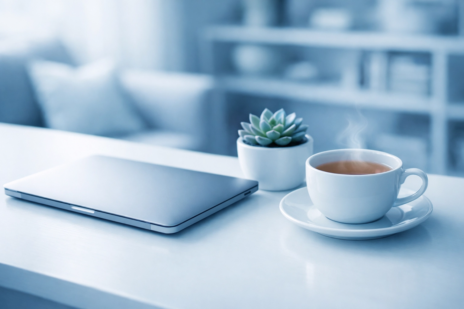 Organized workspace showing stress-free bookkeeping and business management peace of mind