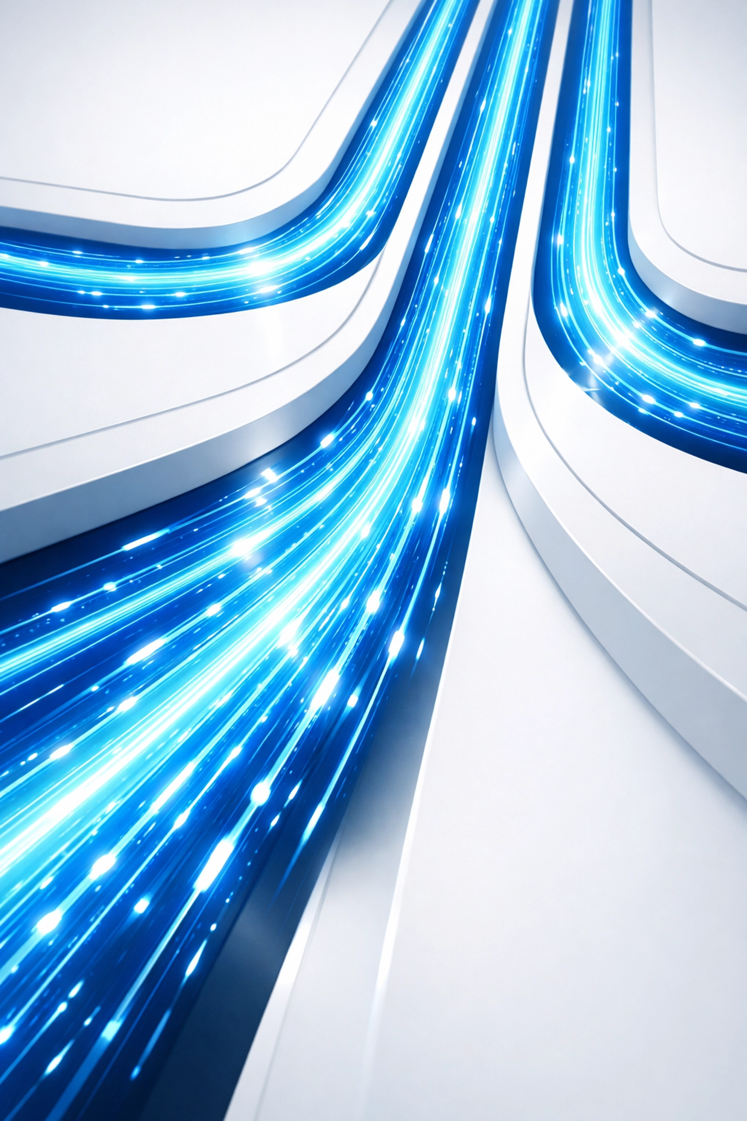 Fast data streams representing efficient AI workflow orchestration and automated scaling.