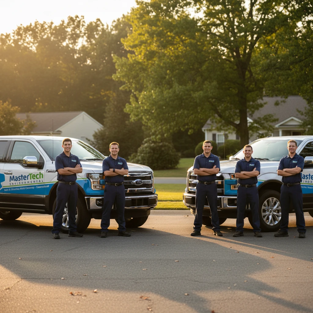 Mastertech Environmental Technicians with Company Trucks