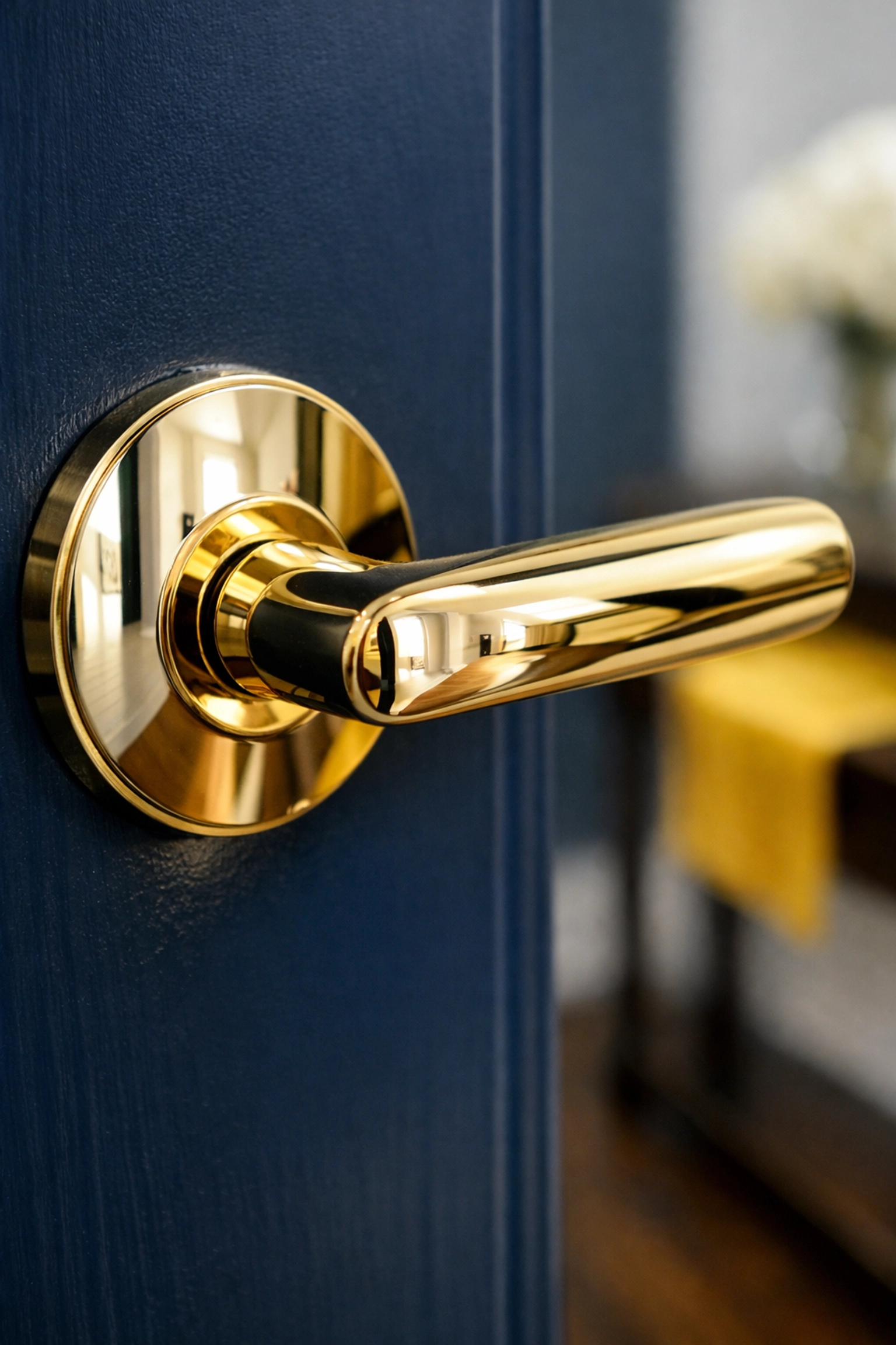 Spotless brass handle in a Dover estate reflecting professional residential cleaning Massachusetts attention to detail.