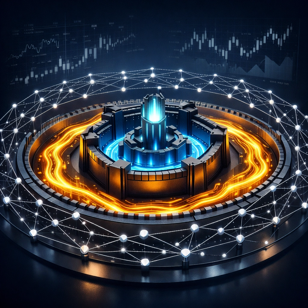 Three-layer risk mitigation fortress showing institutional investor defense strategies