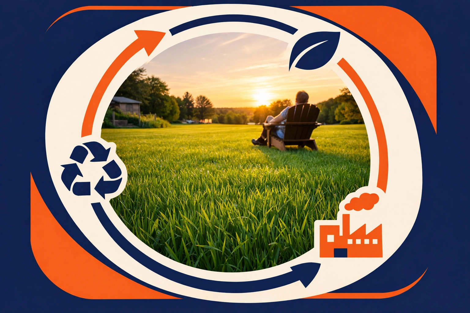 Homeowner enjoying a thick, healthy green lawn in Wakefield after core aeration.