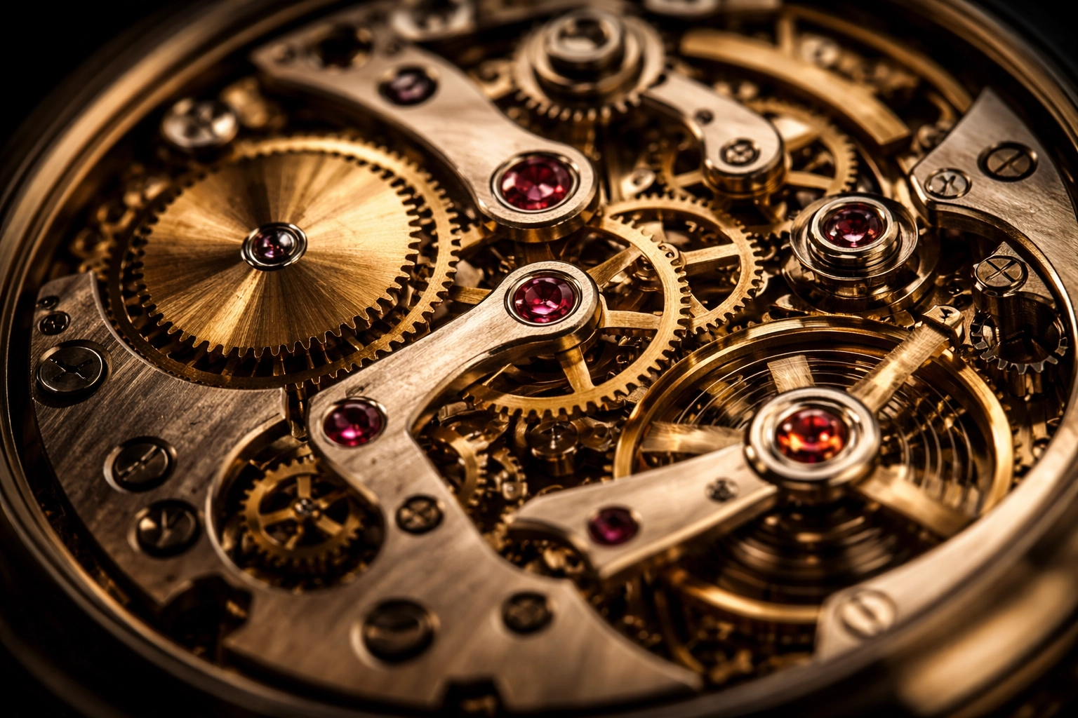 Macro view of intricate golden watch gears in motion, symbolizing the precision and complexity of private credit strategies