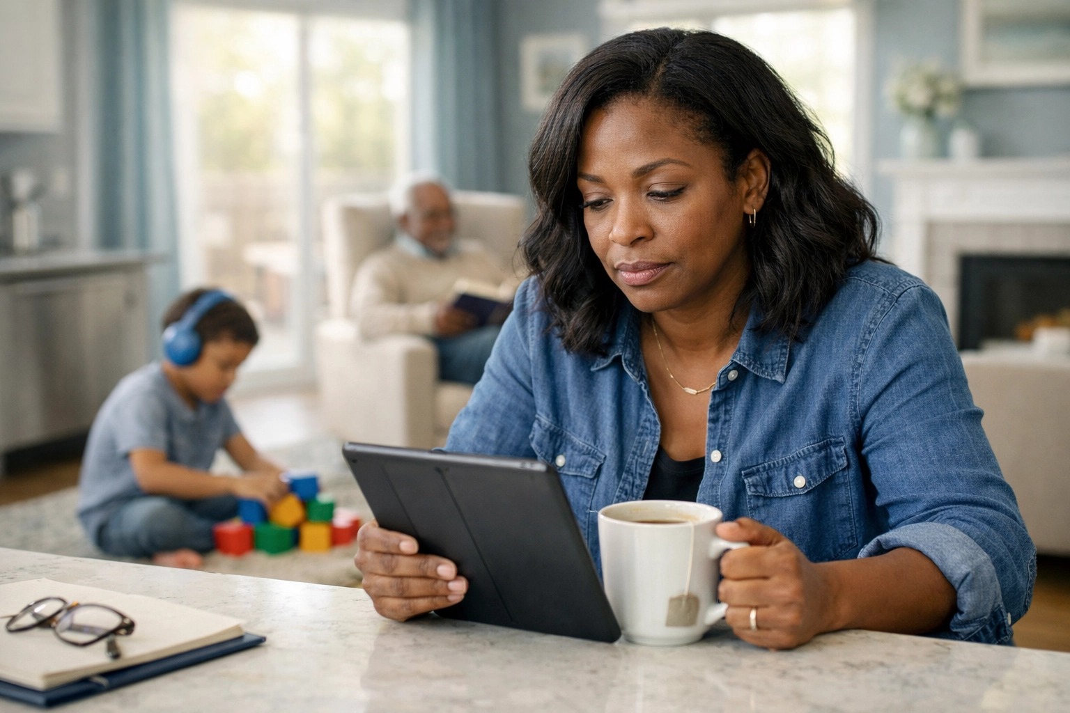 A sandwich generation caregiver in Northern Virginia managing needs for a special needs child and elderly parent.