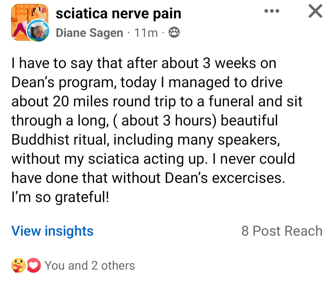 Client testimonial - Sciatica Pain Relief