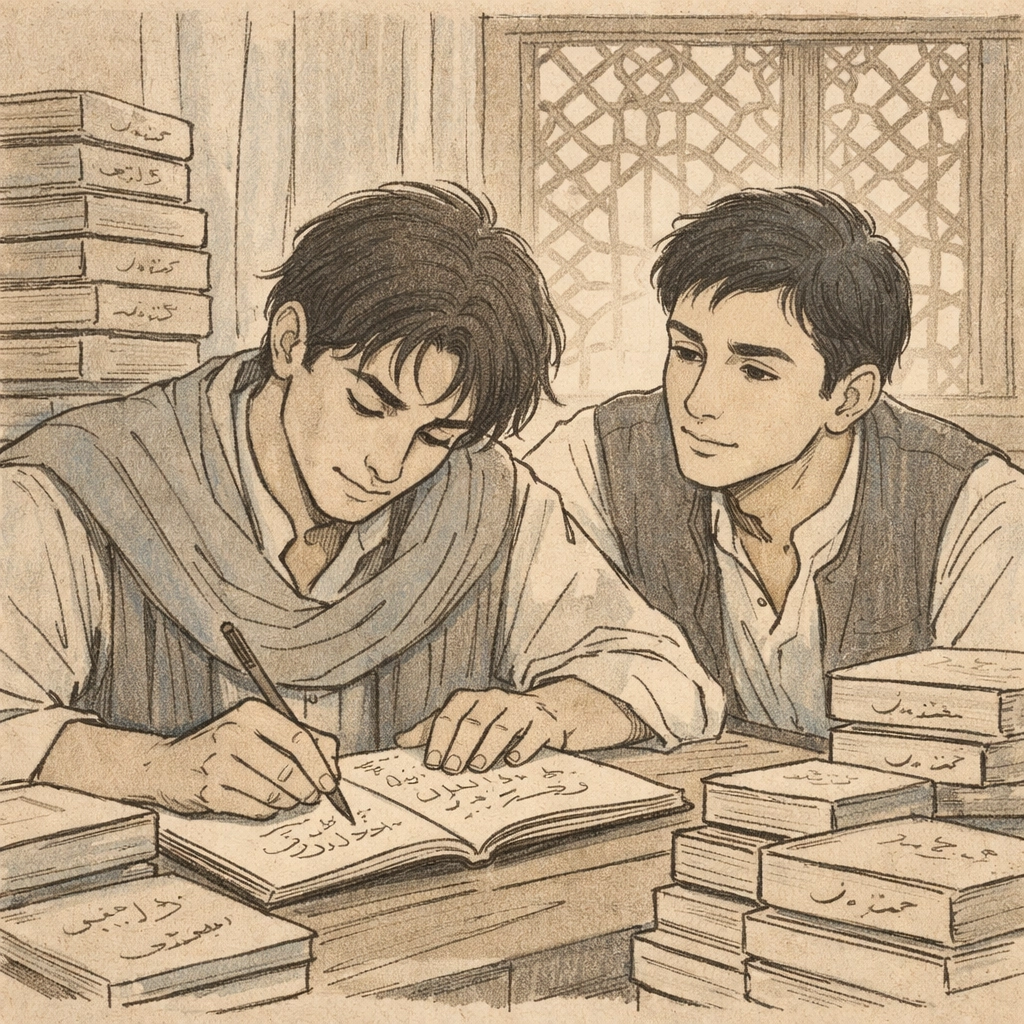 Two men share forbidden poetry in 1970s Kabul bookshop - MM romance in Afghanistan
