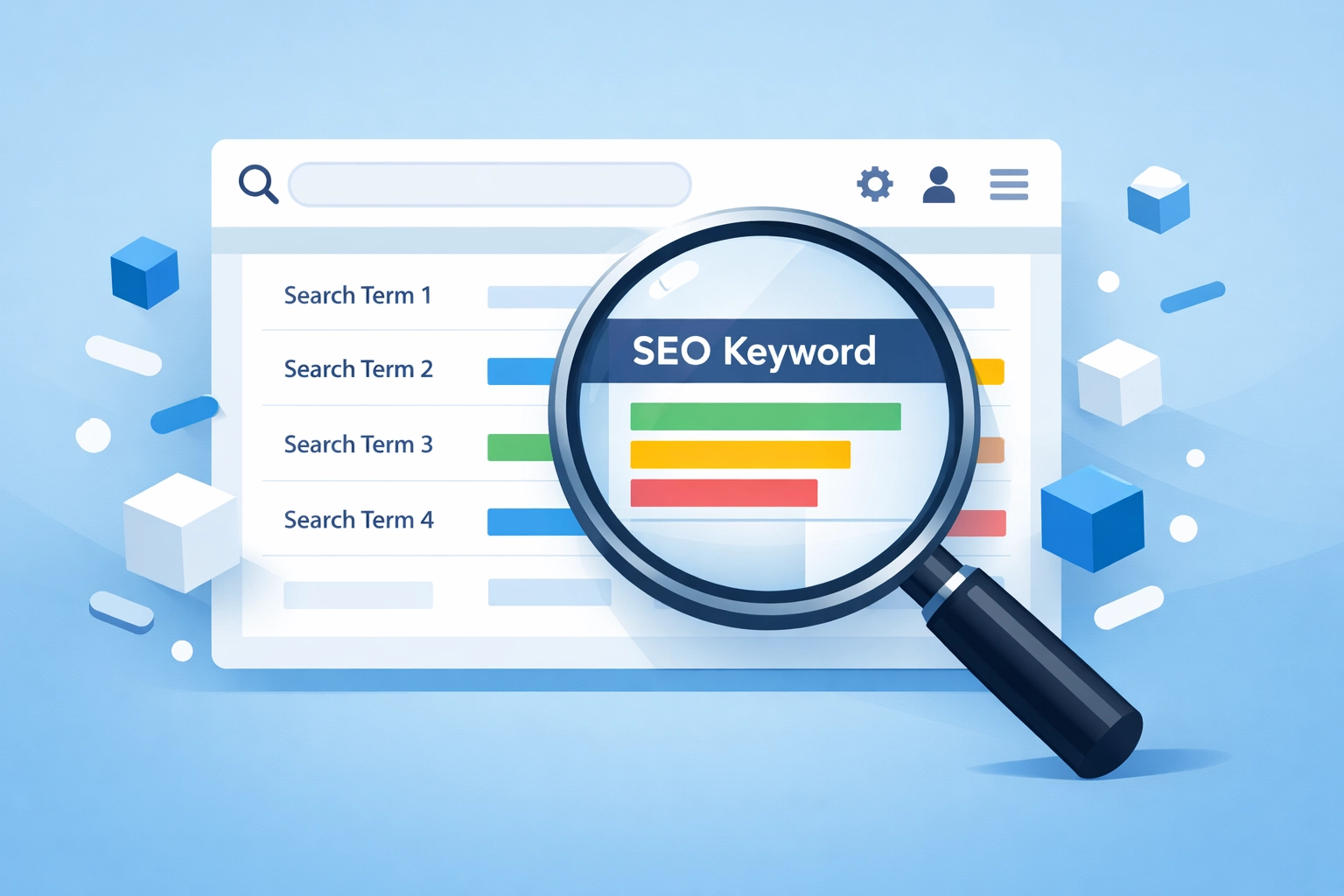 Keyword research tool showing search volume data and competitive analysis for SEO strategy