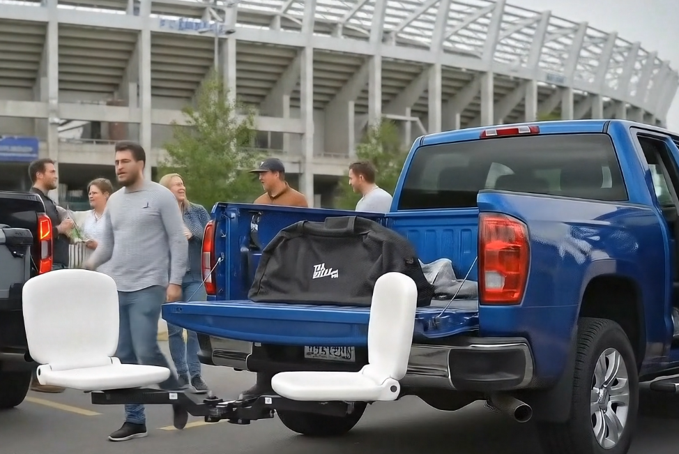 Tailbreaker Portable Seating System at Stadium Tailgate