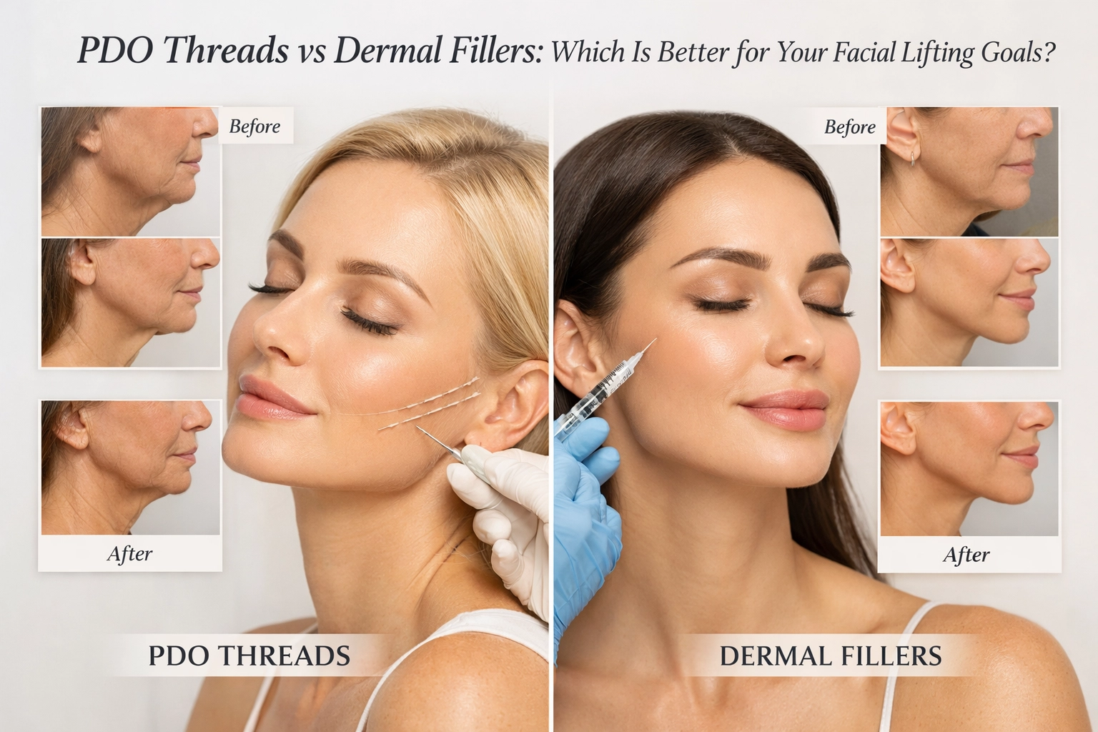 [HERO] PDO Threads vs Dermal Fillers: Which Is Better for Your Facial Lifting Goals?