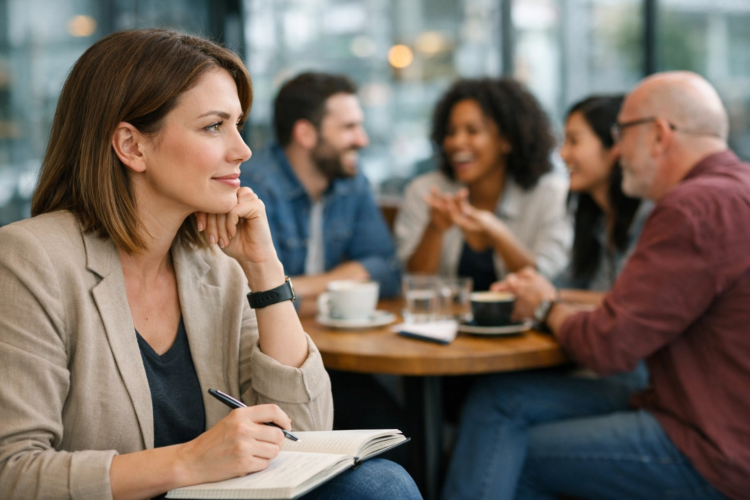 A strategist observing human behavior to improve AI marketing campaigns using psychology.