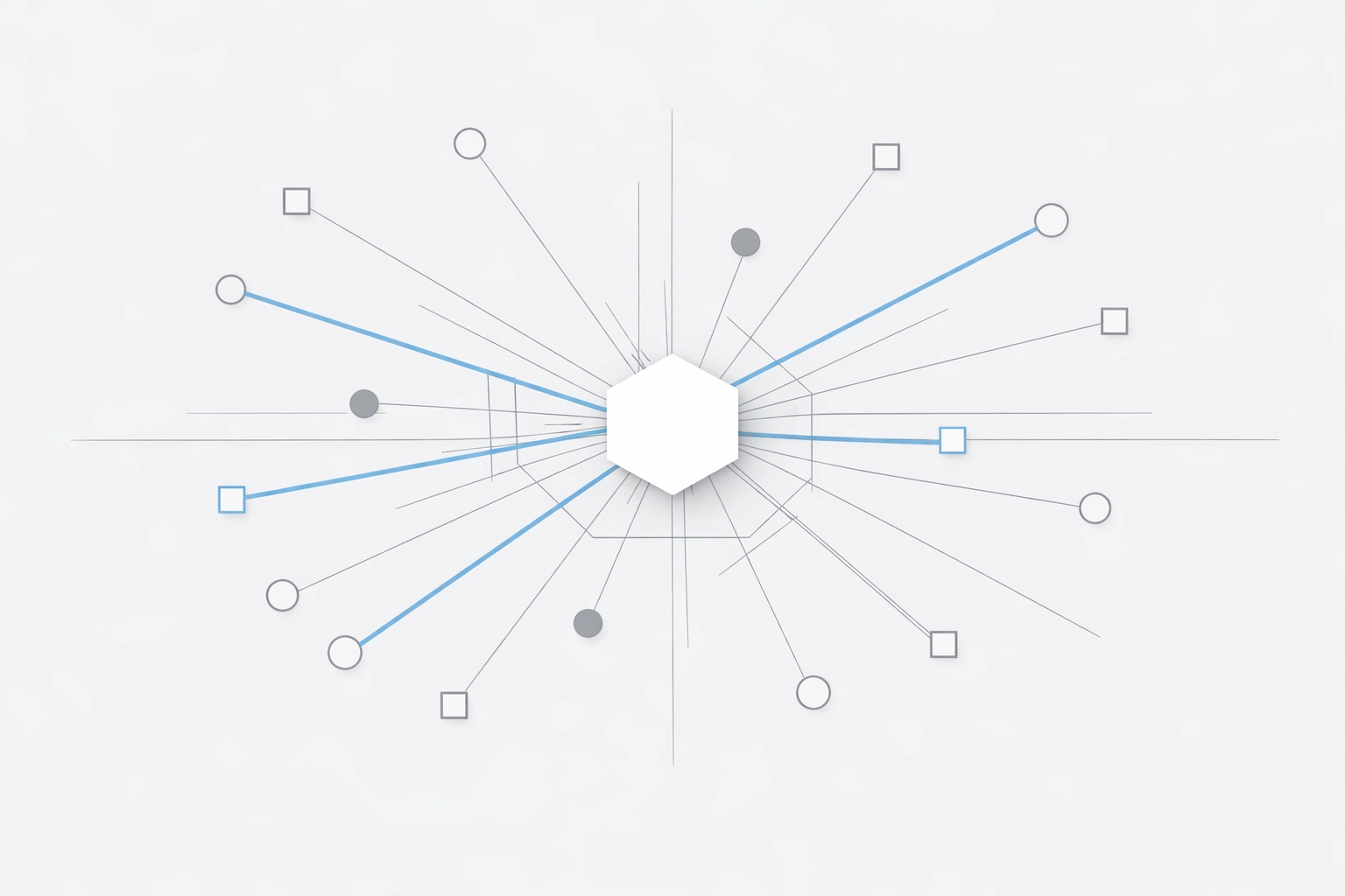 Strategic network diagram illustrating connected data nodes for AI citation mapping and digital strategy.