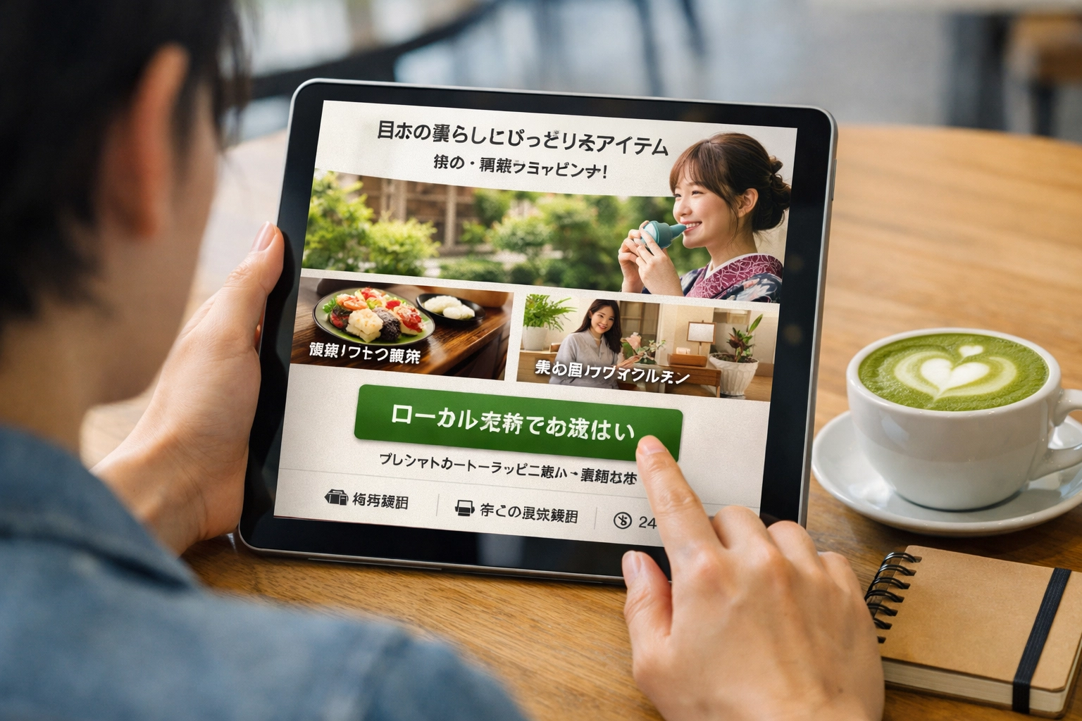 Customer viewing a localized Japanese landing page with local payment options to increase PPC trust.
