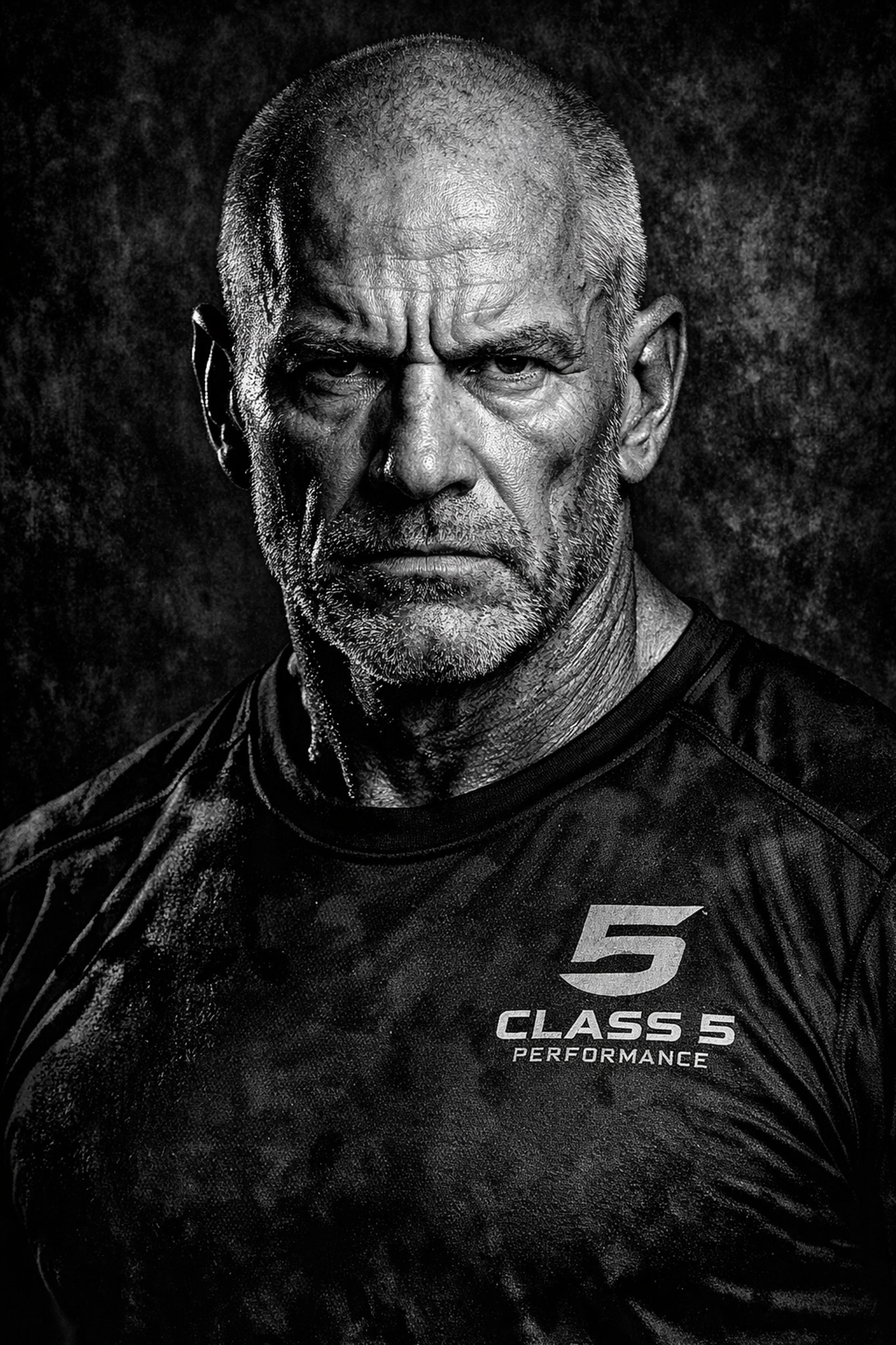 Portrait of a veteran athlete in a tactical shirt, embodying radical ownership and the sovereign mindset.